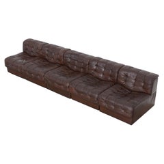 Vintage DS11 Modular Leather Sofa by De Sede