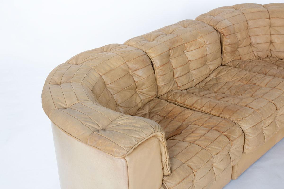 Cuir Canapé DS11 de De Sede, 1970 en vente