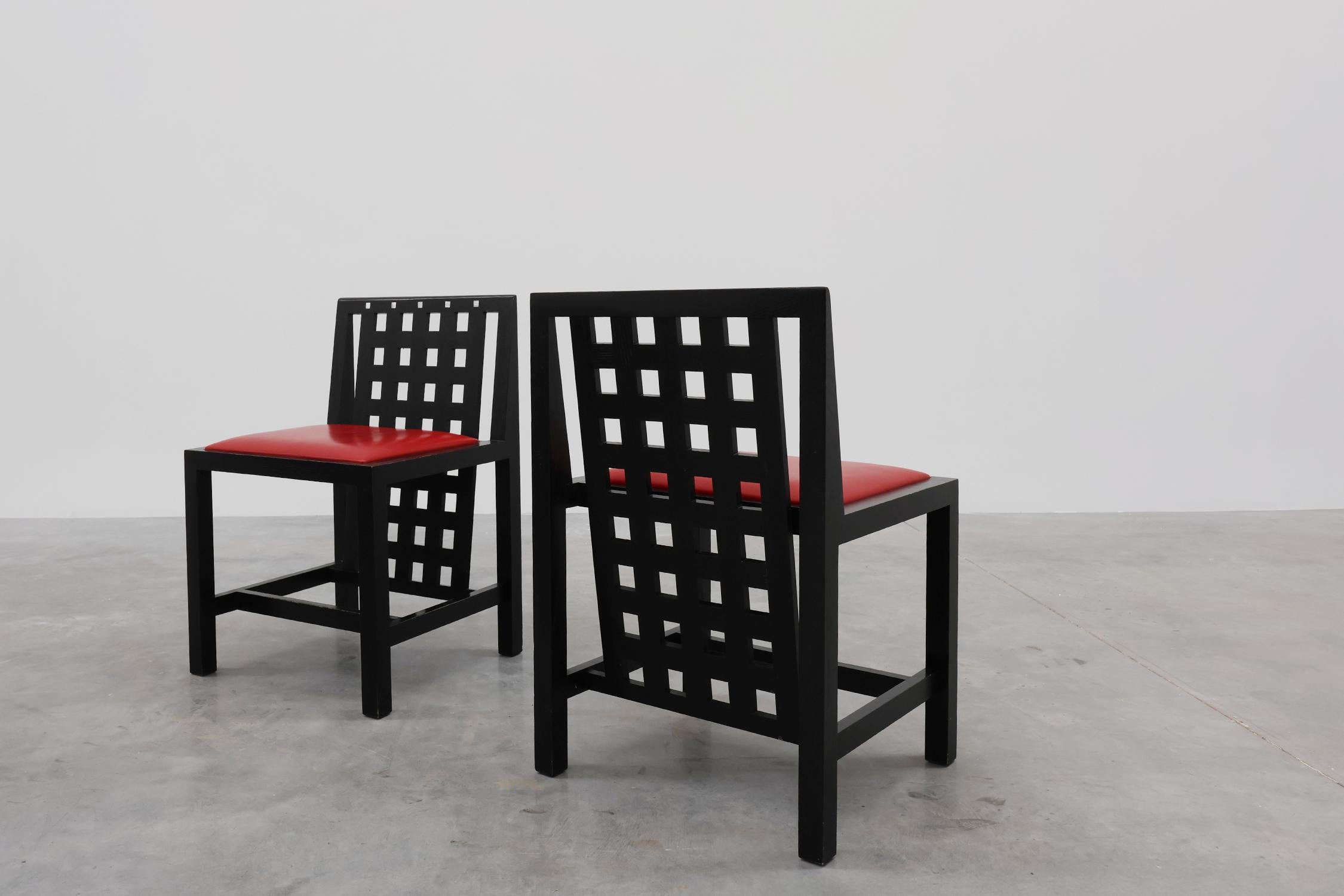 Italiano Sedie da pranzo DS3 di Charles Rennie Mackintosh per Atelier International in vendita