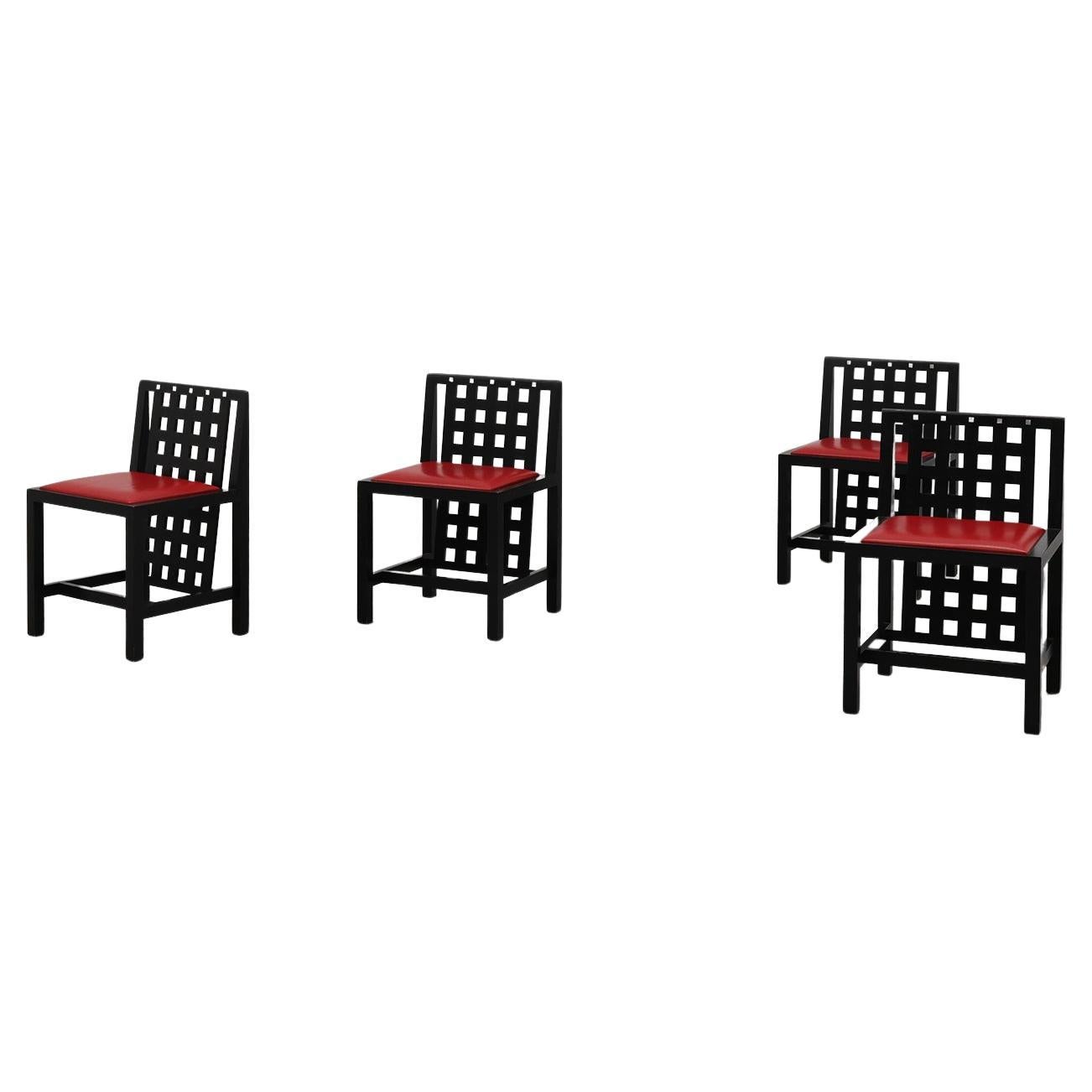 Sedie da pranzo DS3 di Charles Rennie Mackintosh per Atelier International
