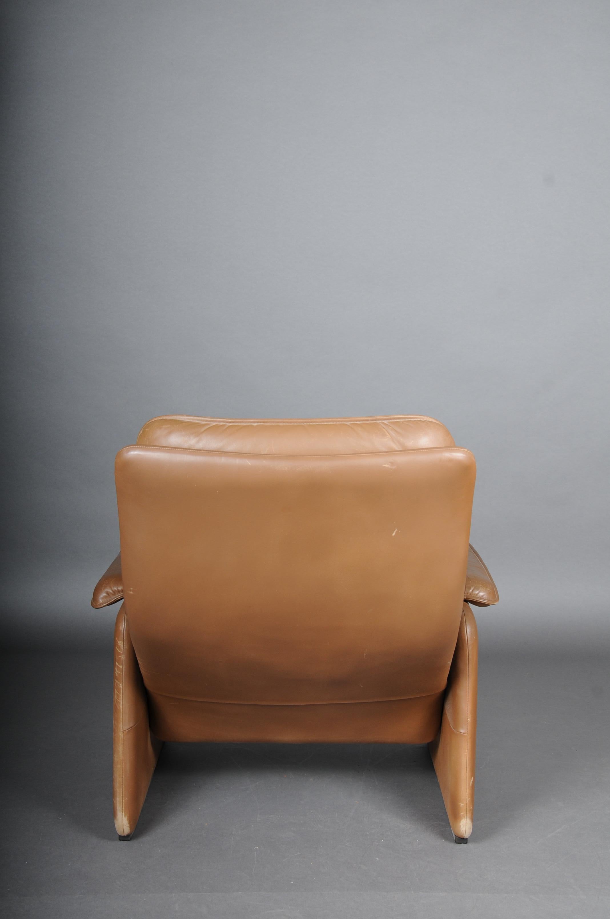 Ds50 De Sede Lounge Chair Set, Switzerland, 1970s, Leather Brown / Beige For Sale 3