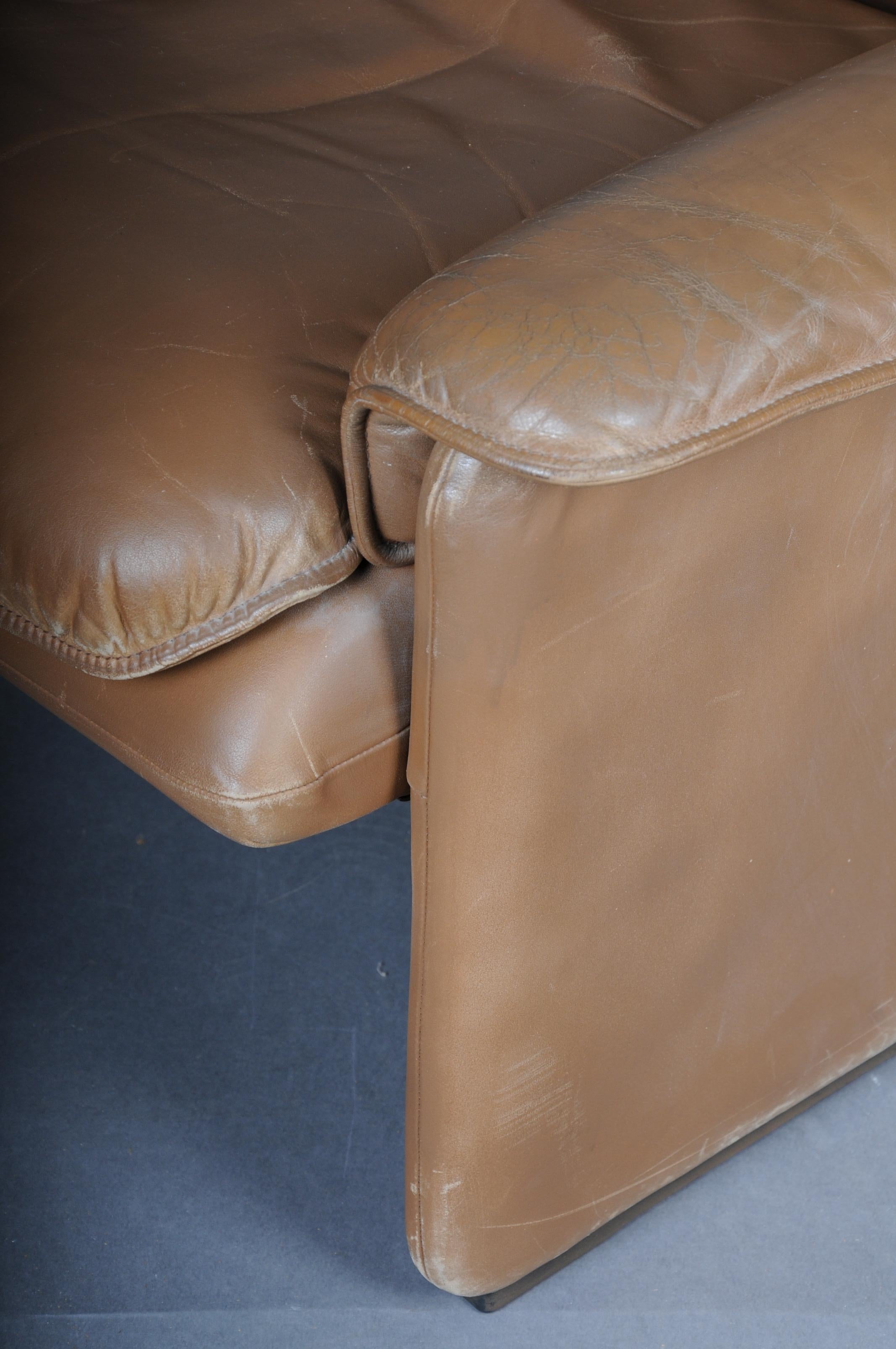 Ds50 De Sede Lounge Chair Set, Switzerland, 1970s, Leather Brown / Beige For Sale 1