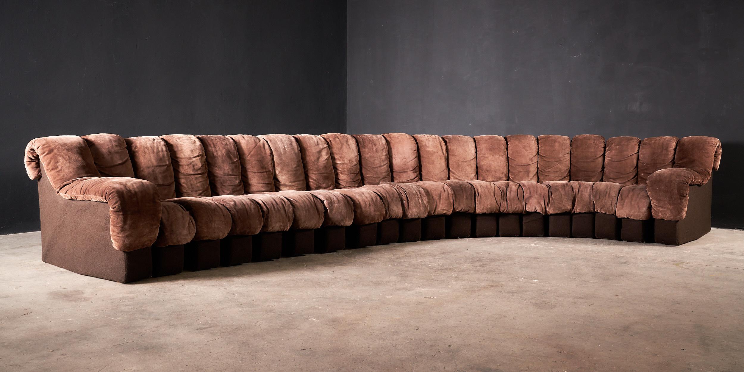 DS600 Modular Non Stop Sofa by Ueli Berger for De Sede. Set of 20 Pieces For Sale 2