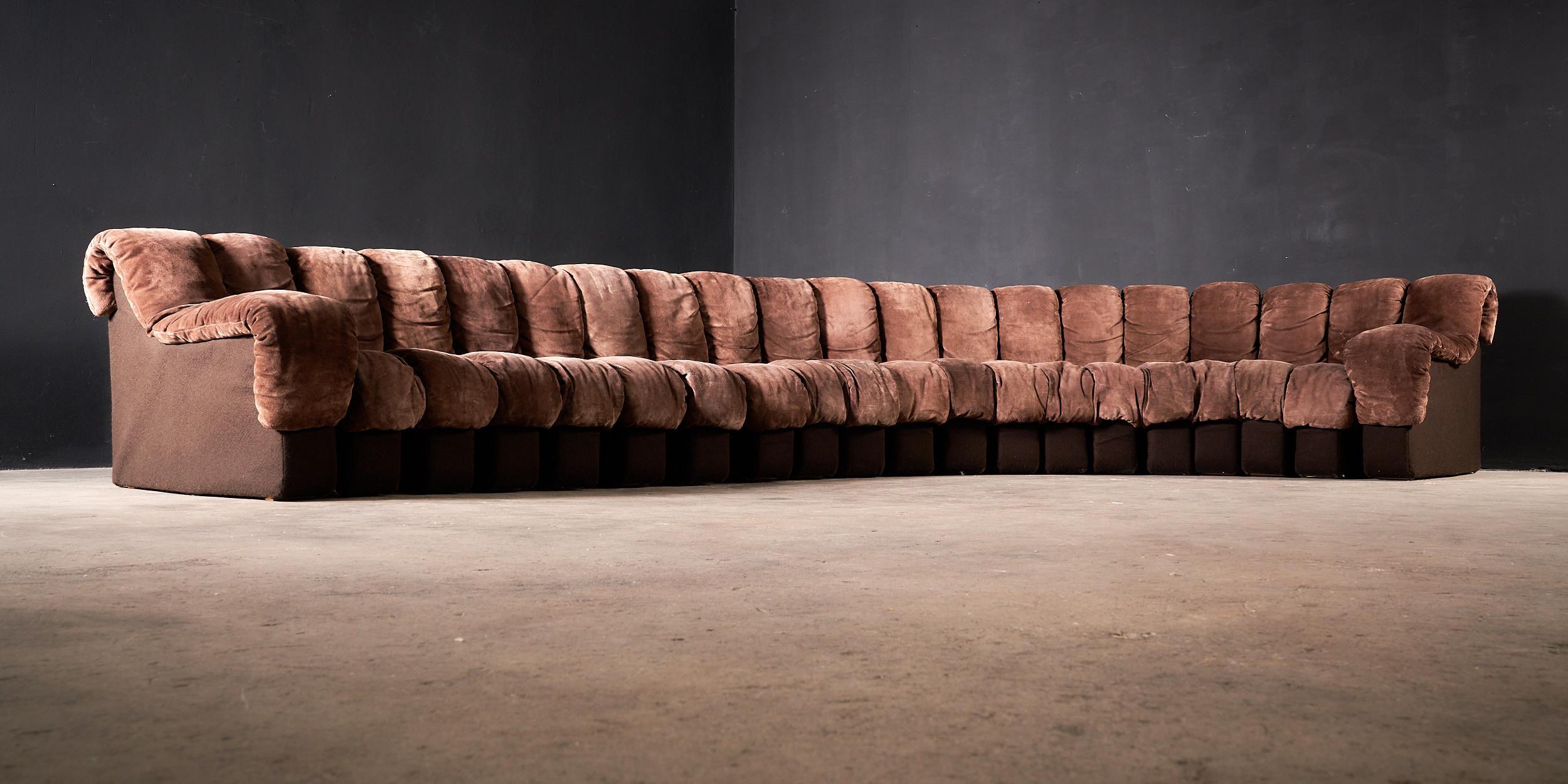 DS600 Modular Non Stop Sofa by Ueli Berger for De Sede. Set of 20 Pieces For Sale 3