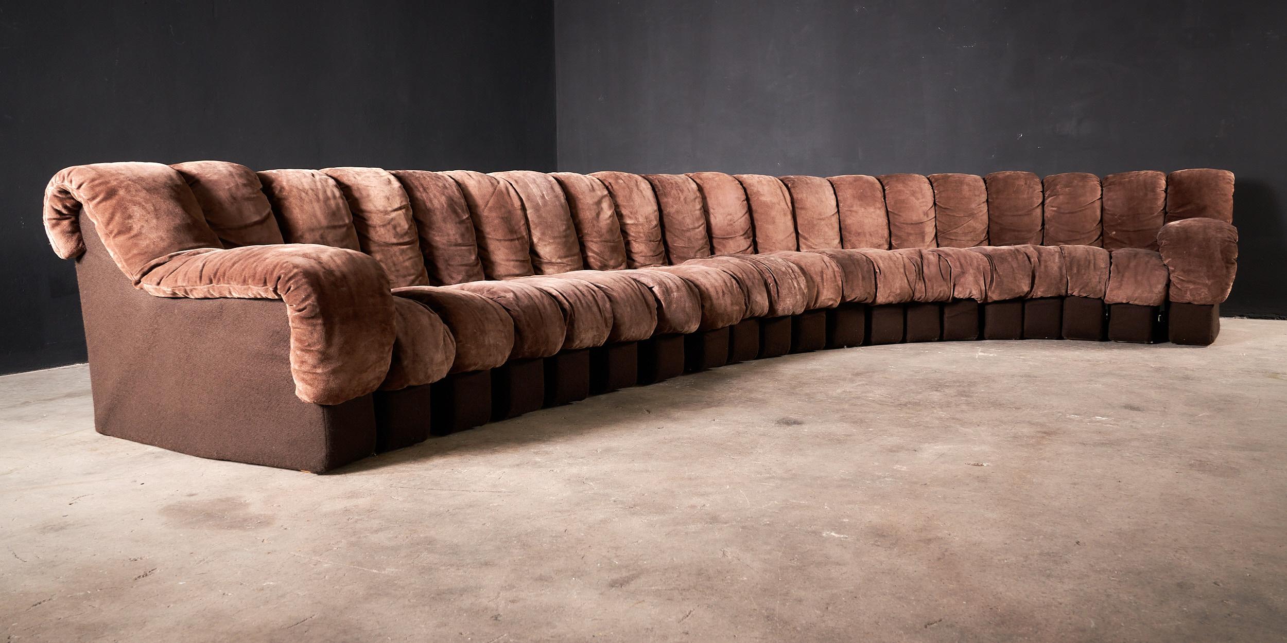 DS600 Modular Non Stop Sofa by Ueli Berger for De Sede. Set of 20 Pieces For Sale 4
