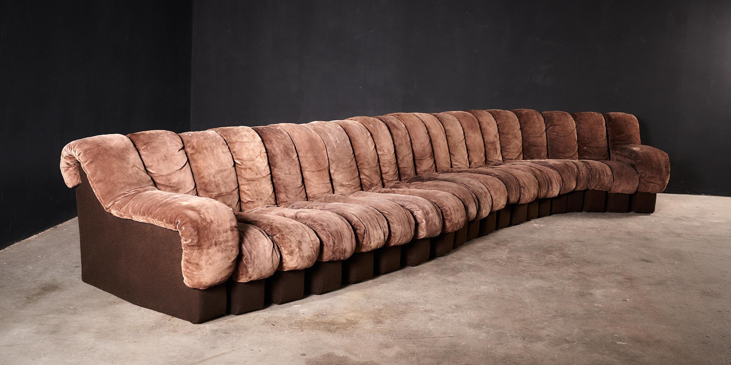 DS600 Modular Non Stop Sofa by Ueli Berger for De Sede. Set of 20 Pieces For Sale 7
