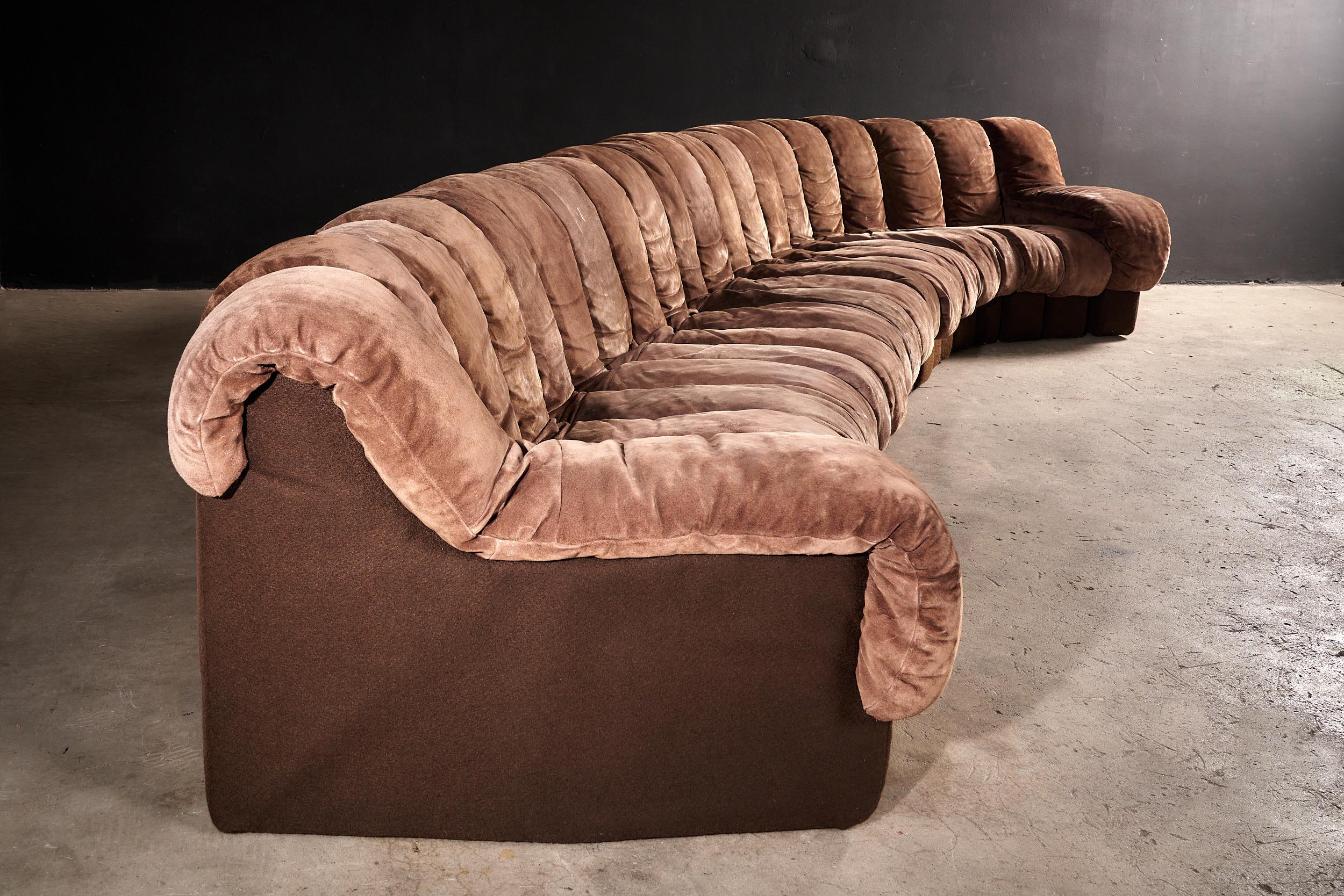 DS600 Modular Non Stop Sofa by Ueli Berger for De Sede. Set of 20 Pieces For Sale 8