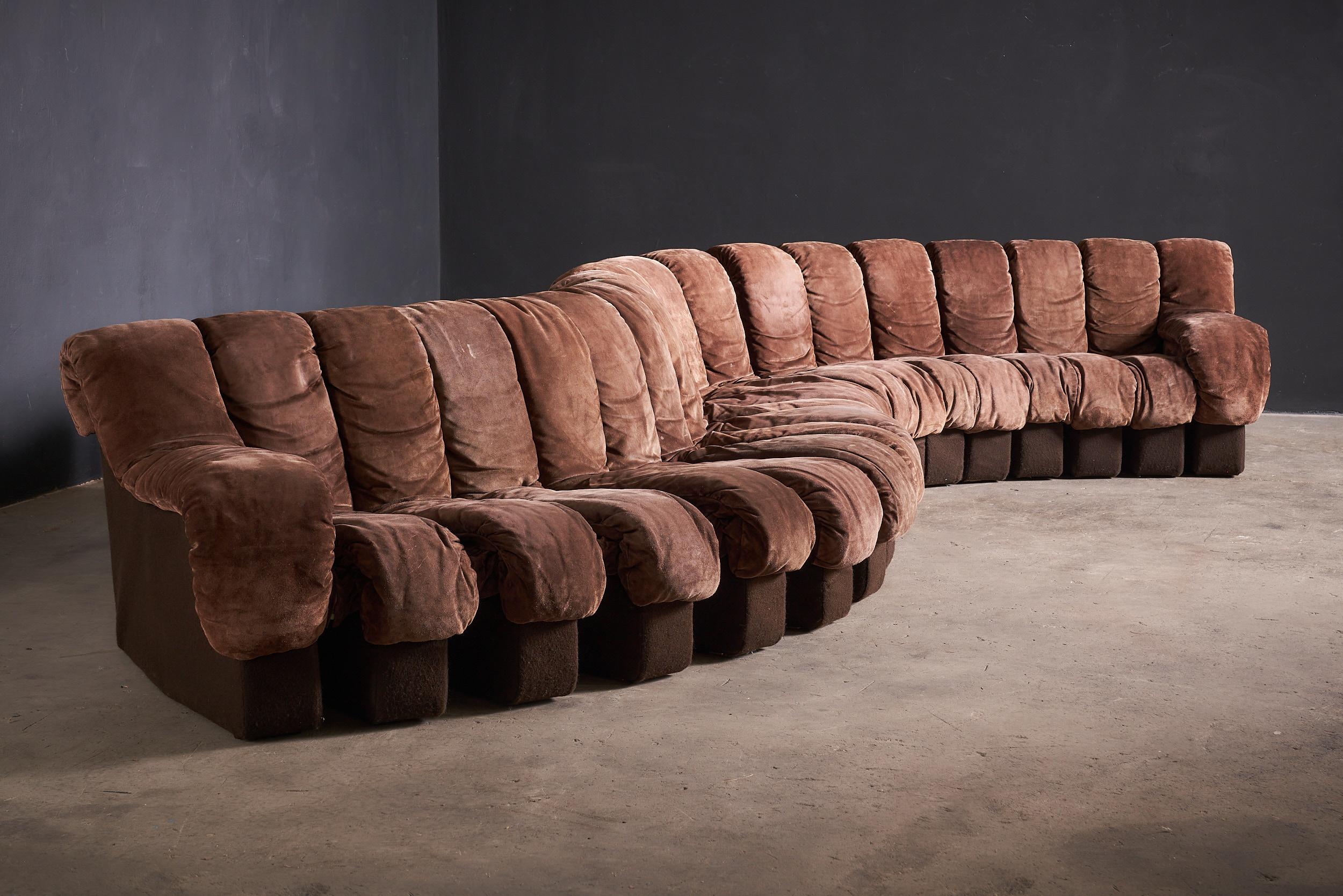 DS600 Modular Non Stop Sofa by Ueli Berger for De Sede. Set of 20 Pieces For Sale 1