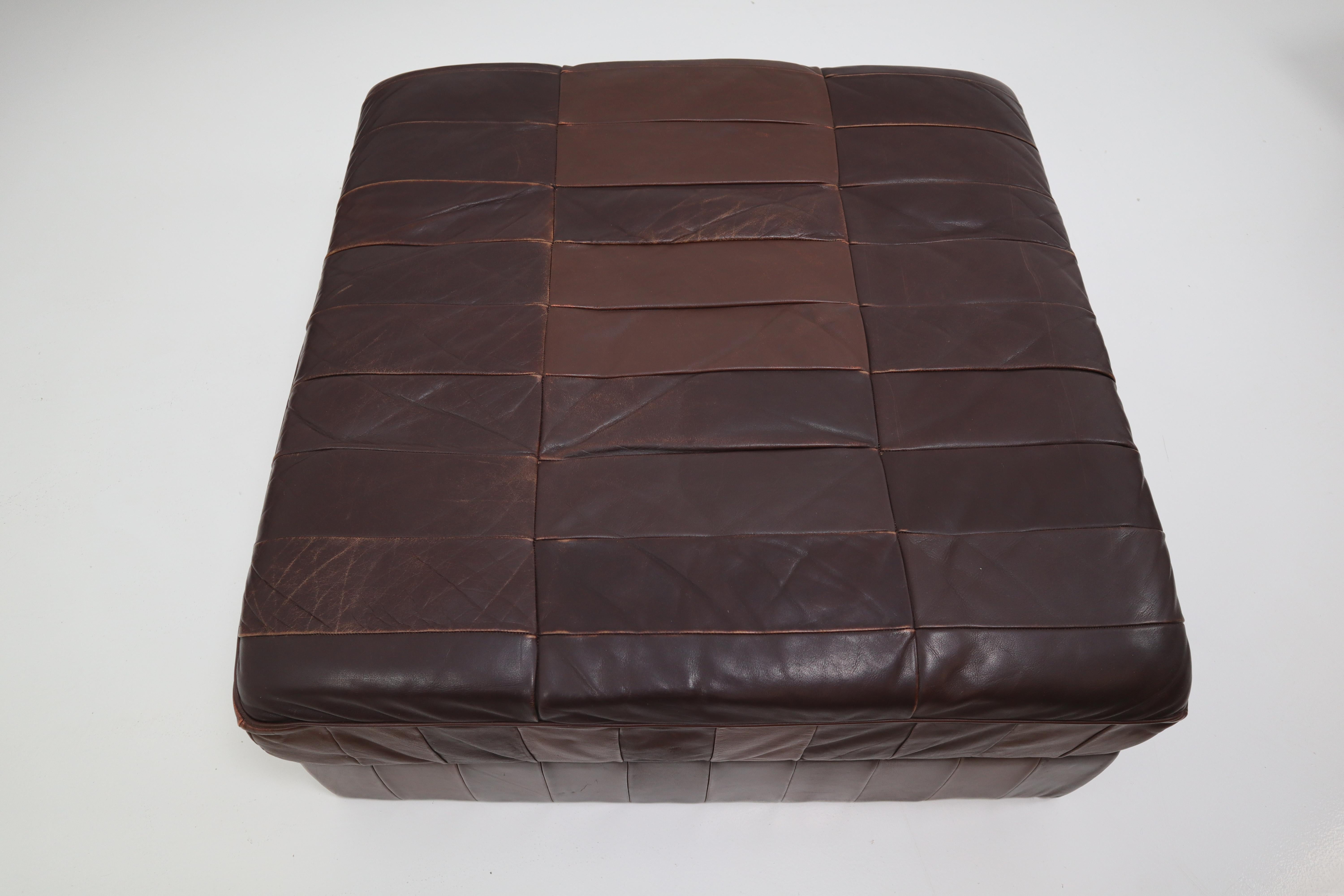 DS88 Modular Brown-Cognac Leather Patchwork Sofa for De Sede, Switzerland 1