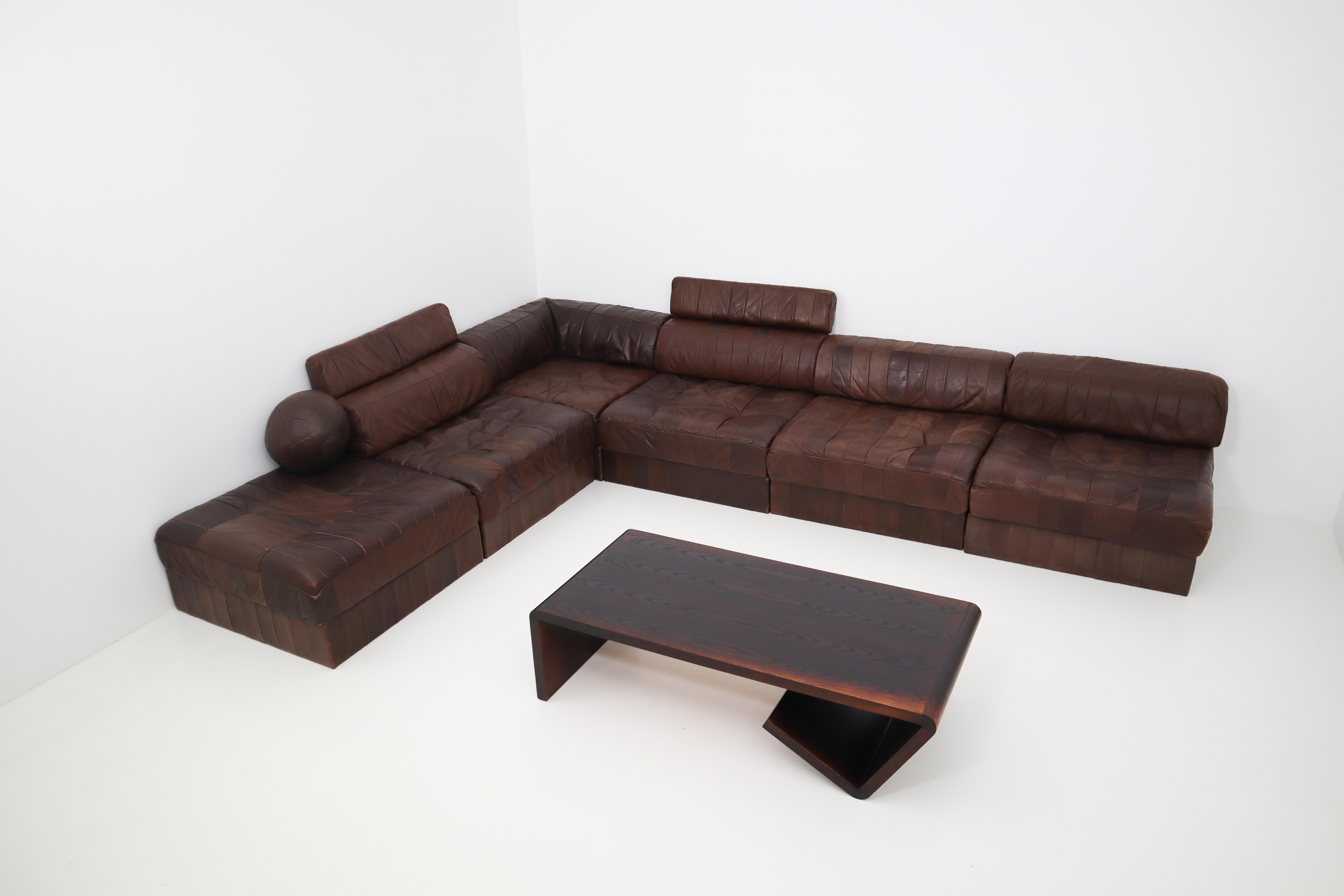 patchwork leather sofa