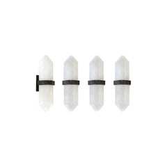 Group of Four DSH Rock Crystal Sconces by Phoenix