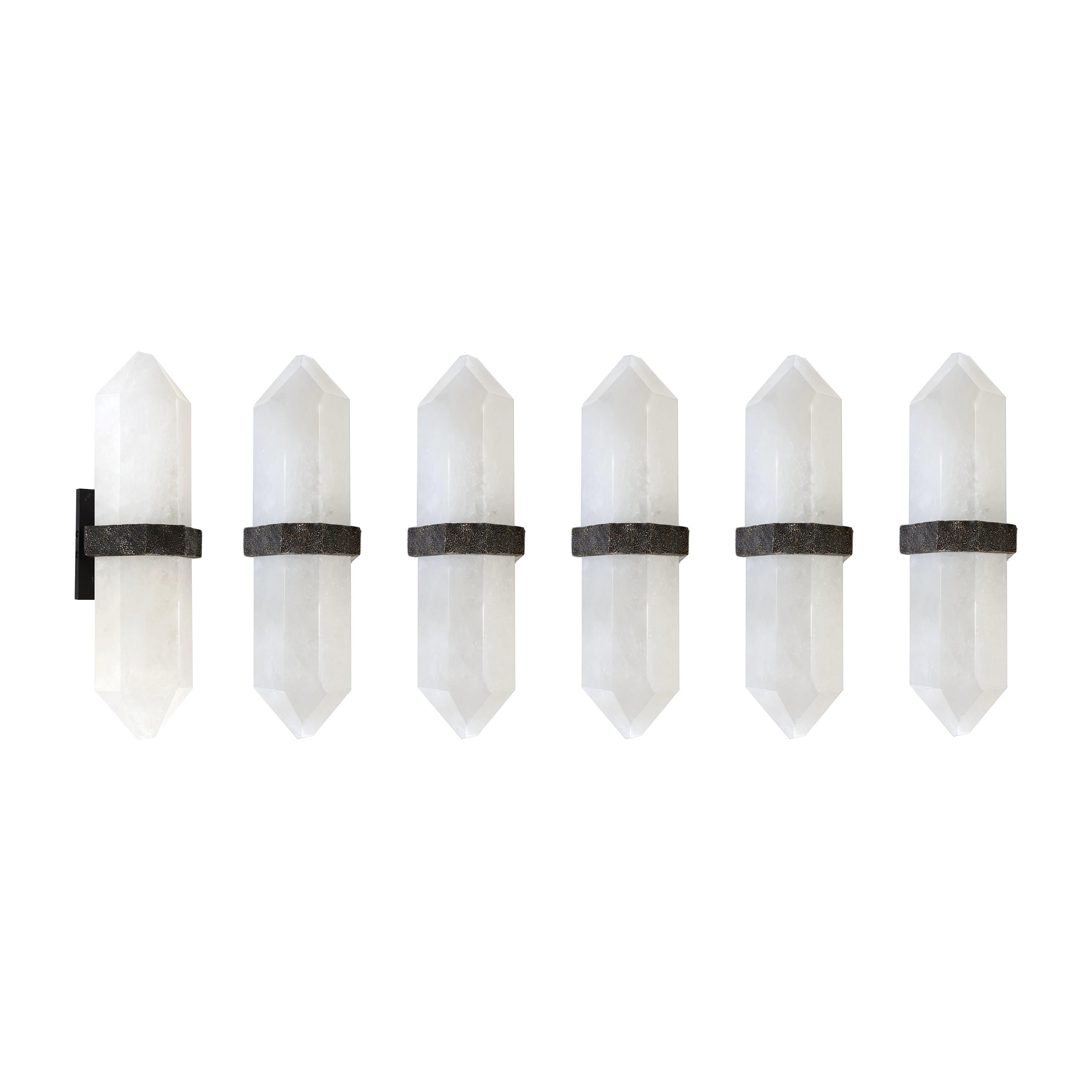 DSH Rock Crystal Sconces by Phoenix For Sale