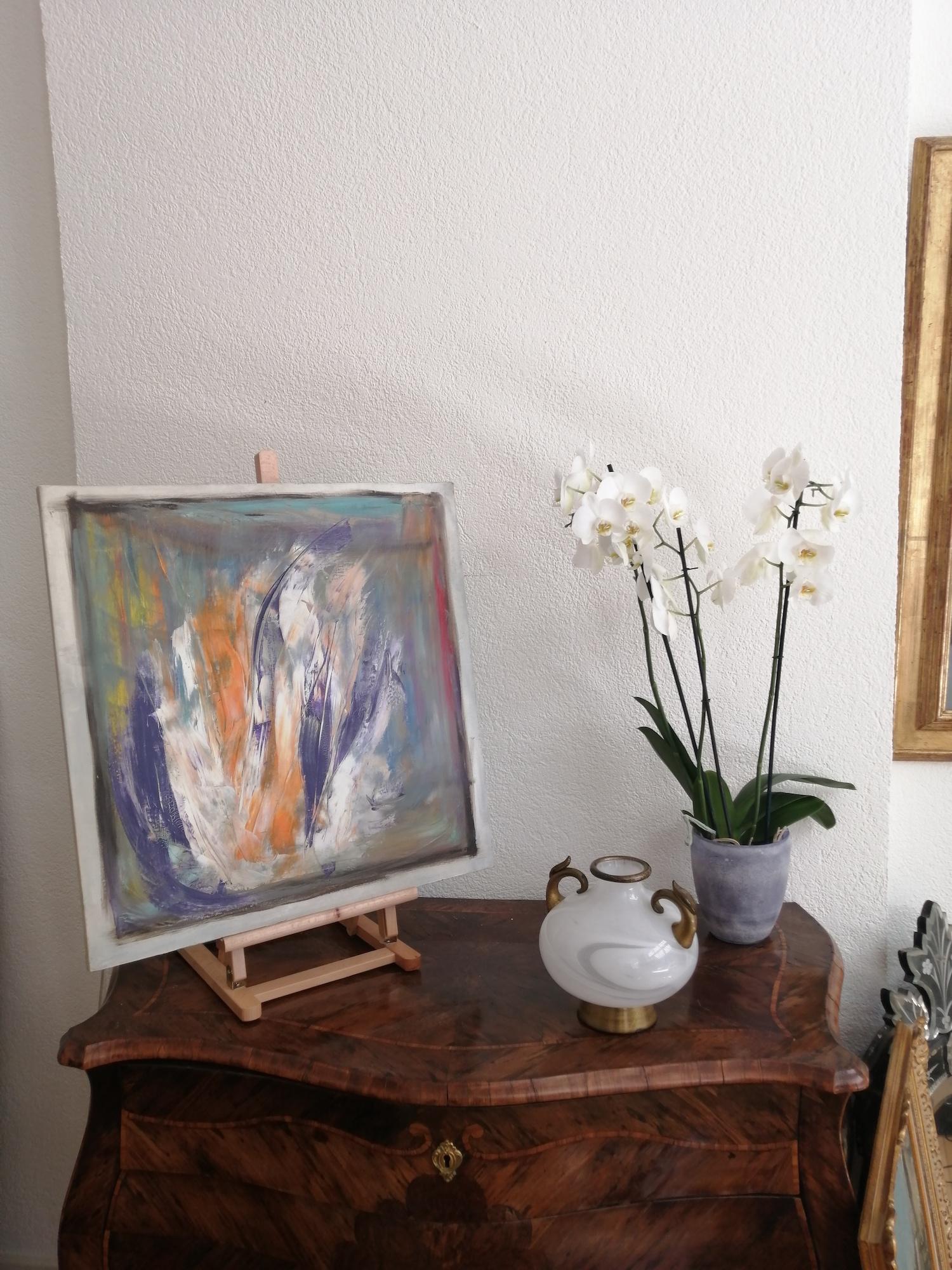 Abstract composition - Painting by Désiré Sama