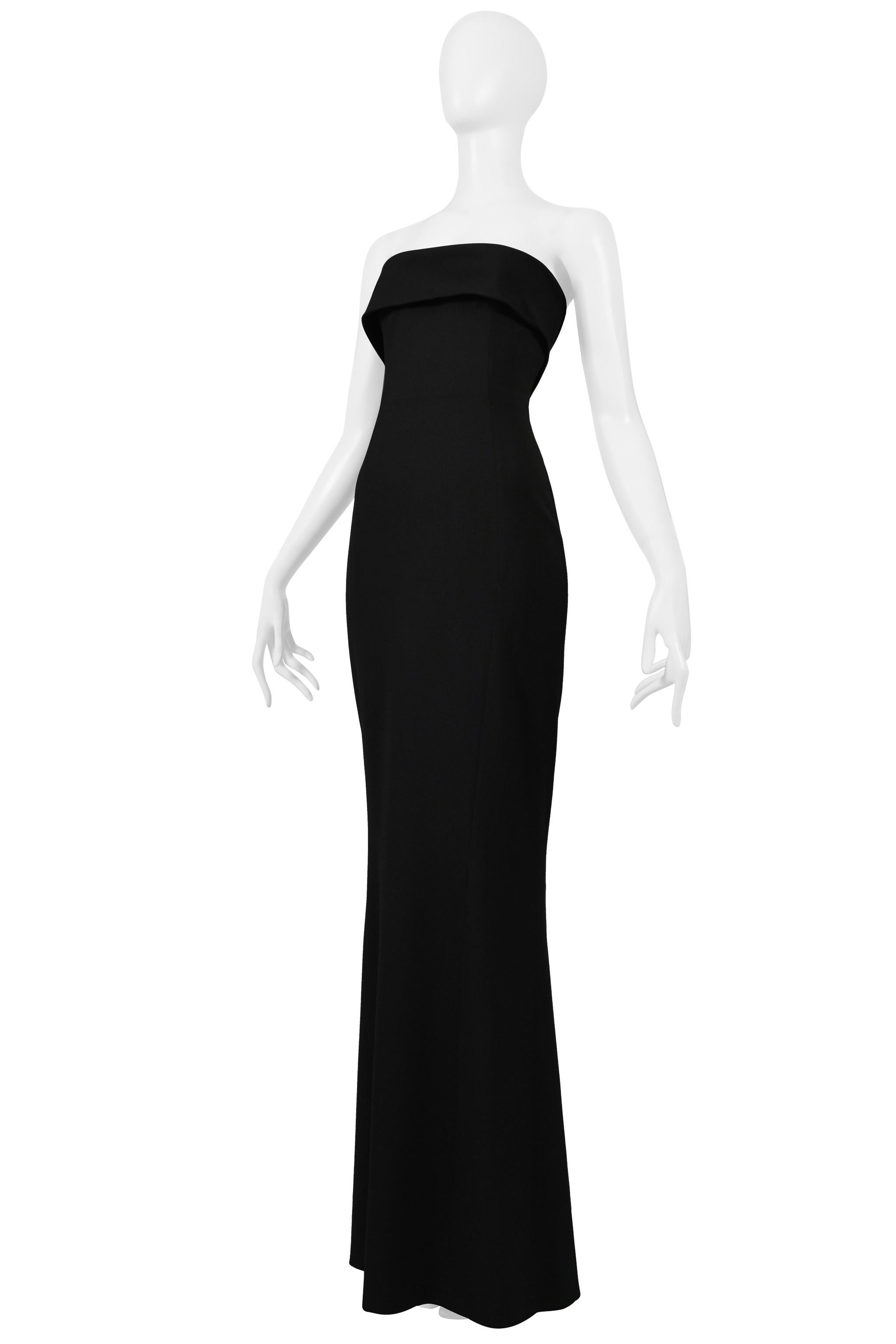 Dsquared Black Strapless Evening Gown With Bow 2014 In Excellent Condition For Sale In Los Angeles, CA