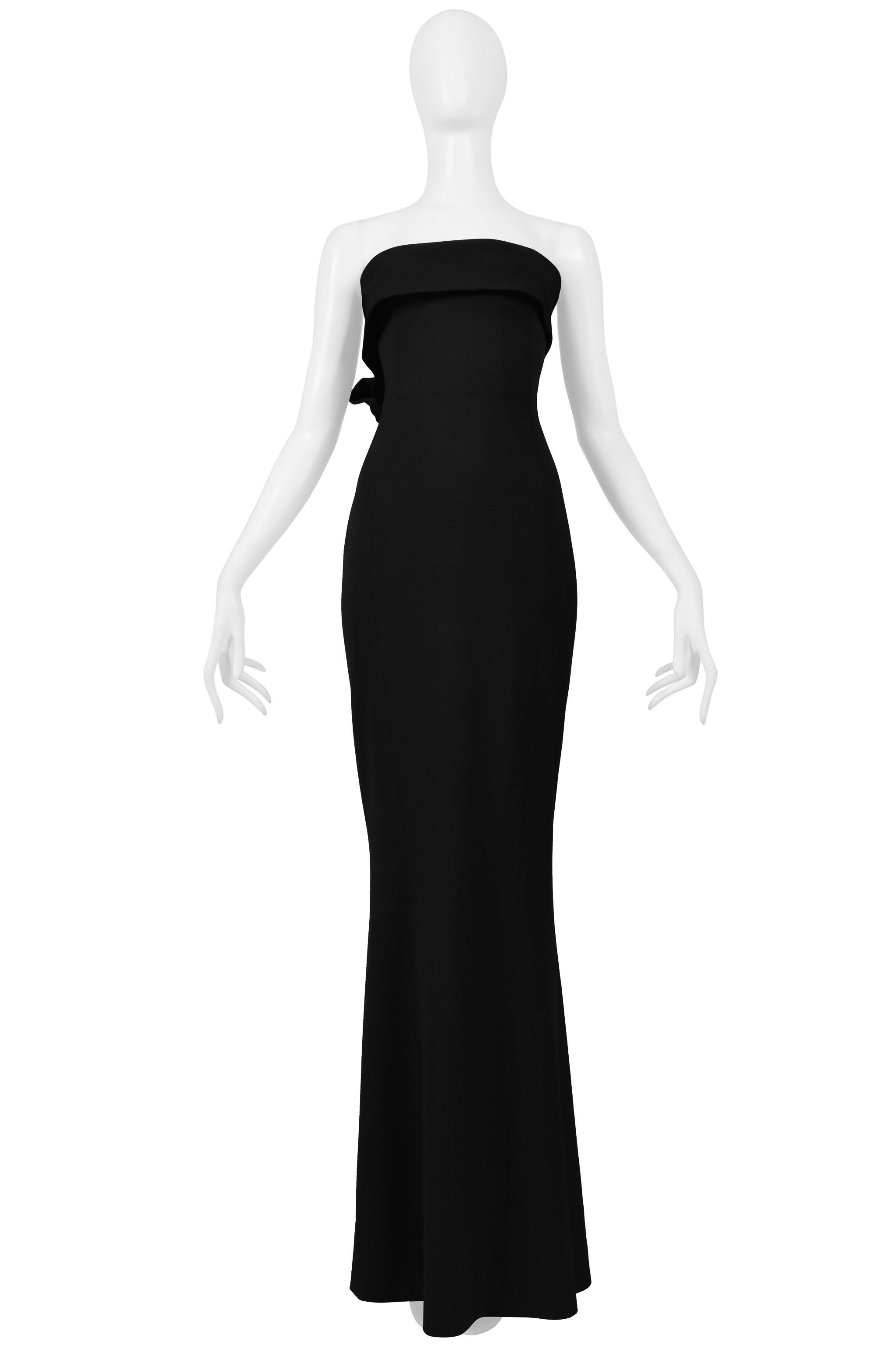 Dsquared Black Strapless Evening Gown With Bow 2014 For Sale 1