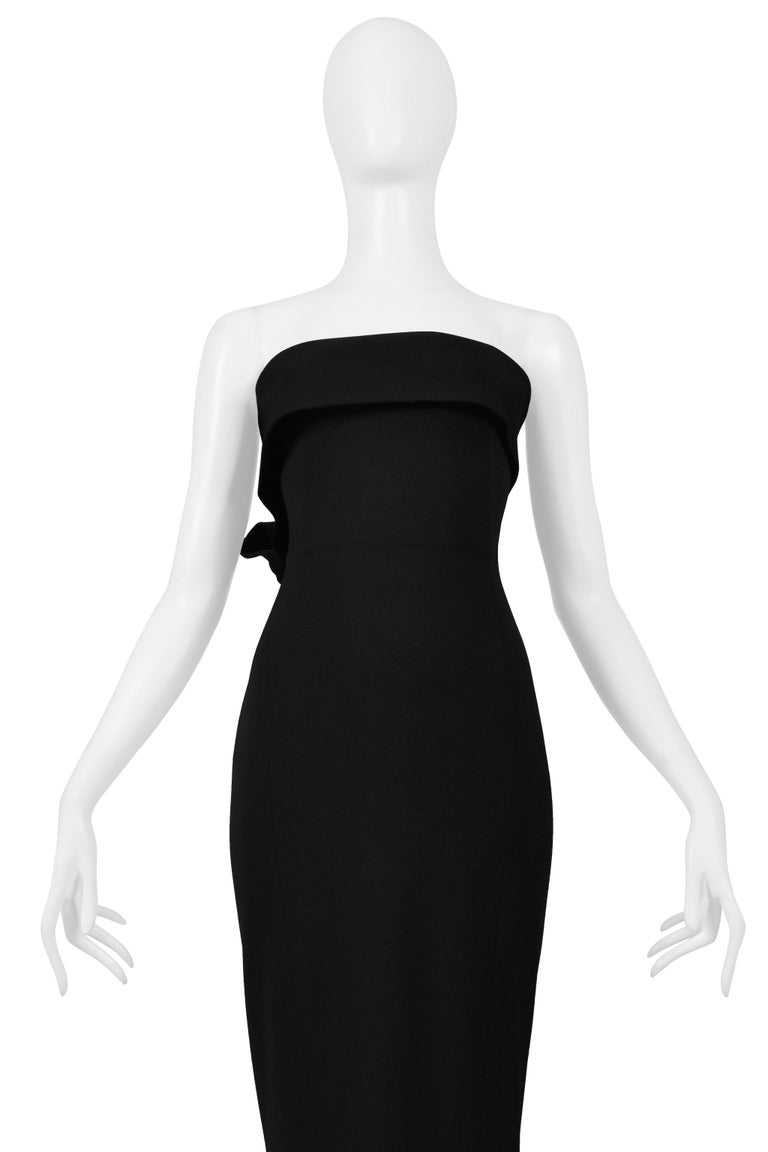 Dsquared Black Strapless Evening Gown With Bow 2014 Dsquared Black Strapless Evening Gown With Bow 2014