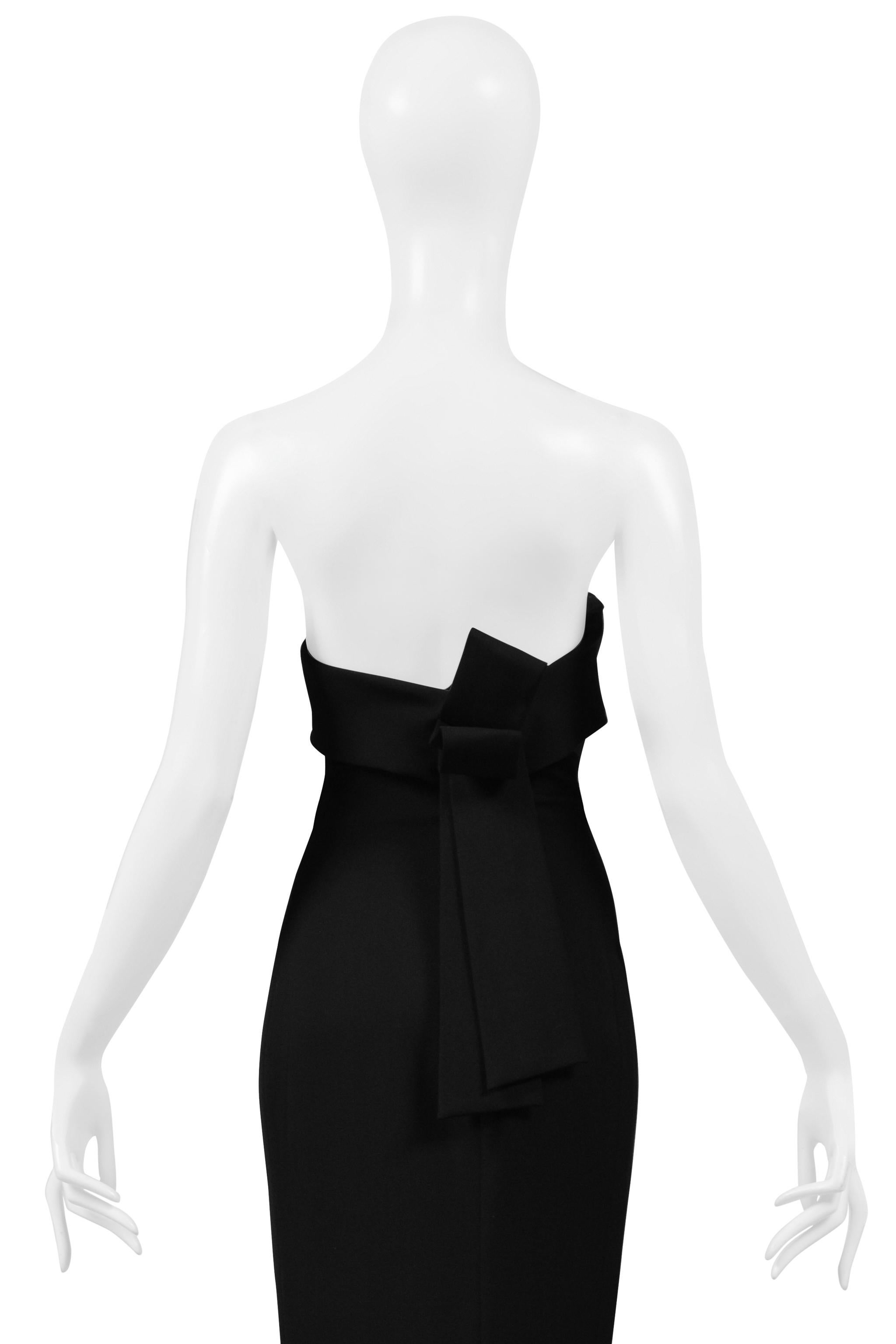 Dsquared Black Strapless Evening Gown With Bow 2014 For Sale 3