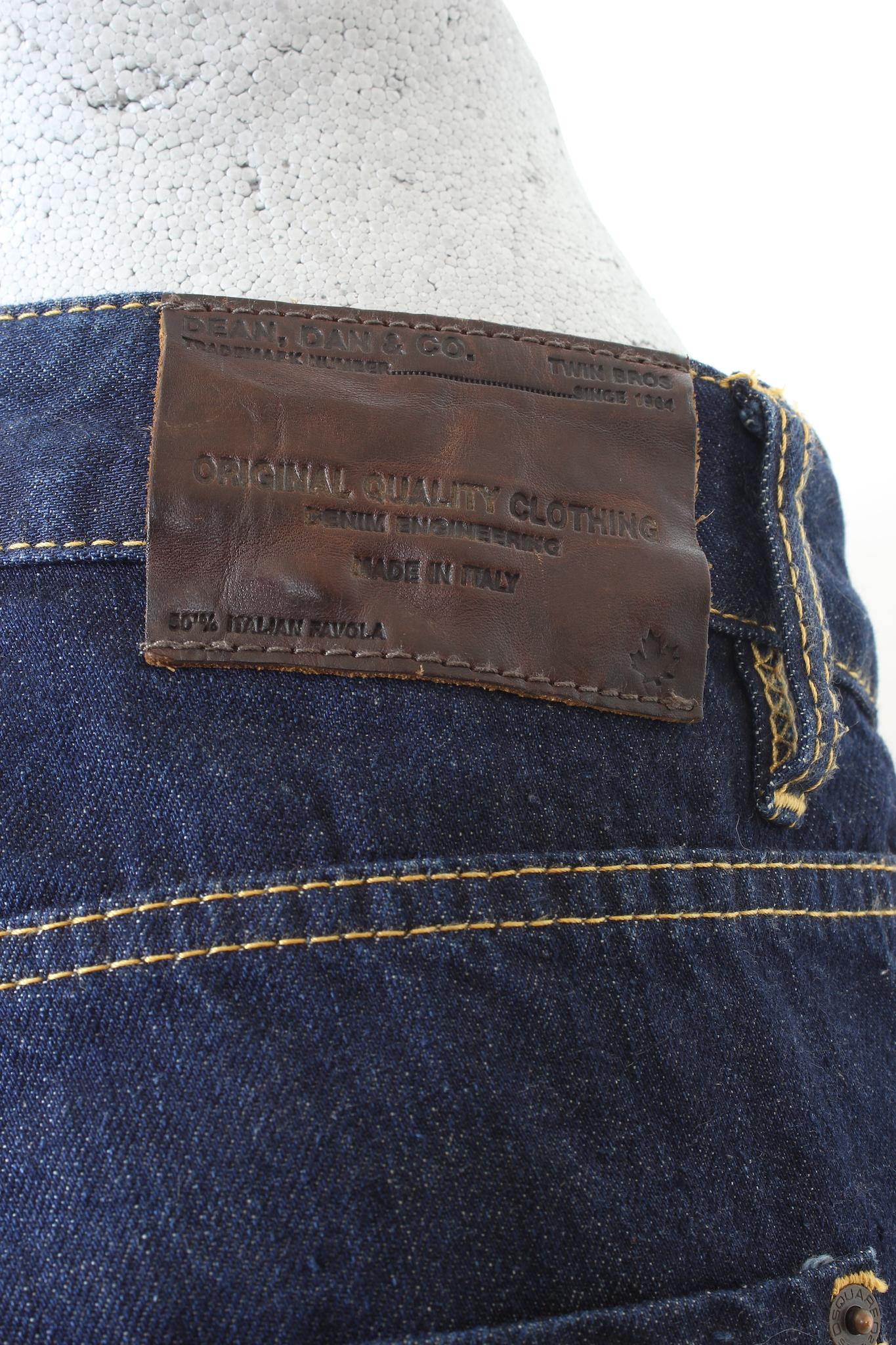 Dsquared Blau Baumwolle Klassisch Denim Hose Jeans 2000s im Zustand „Hervorragend“ im Angebot in Brindisi, Bt