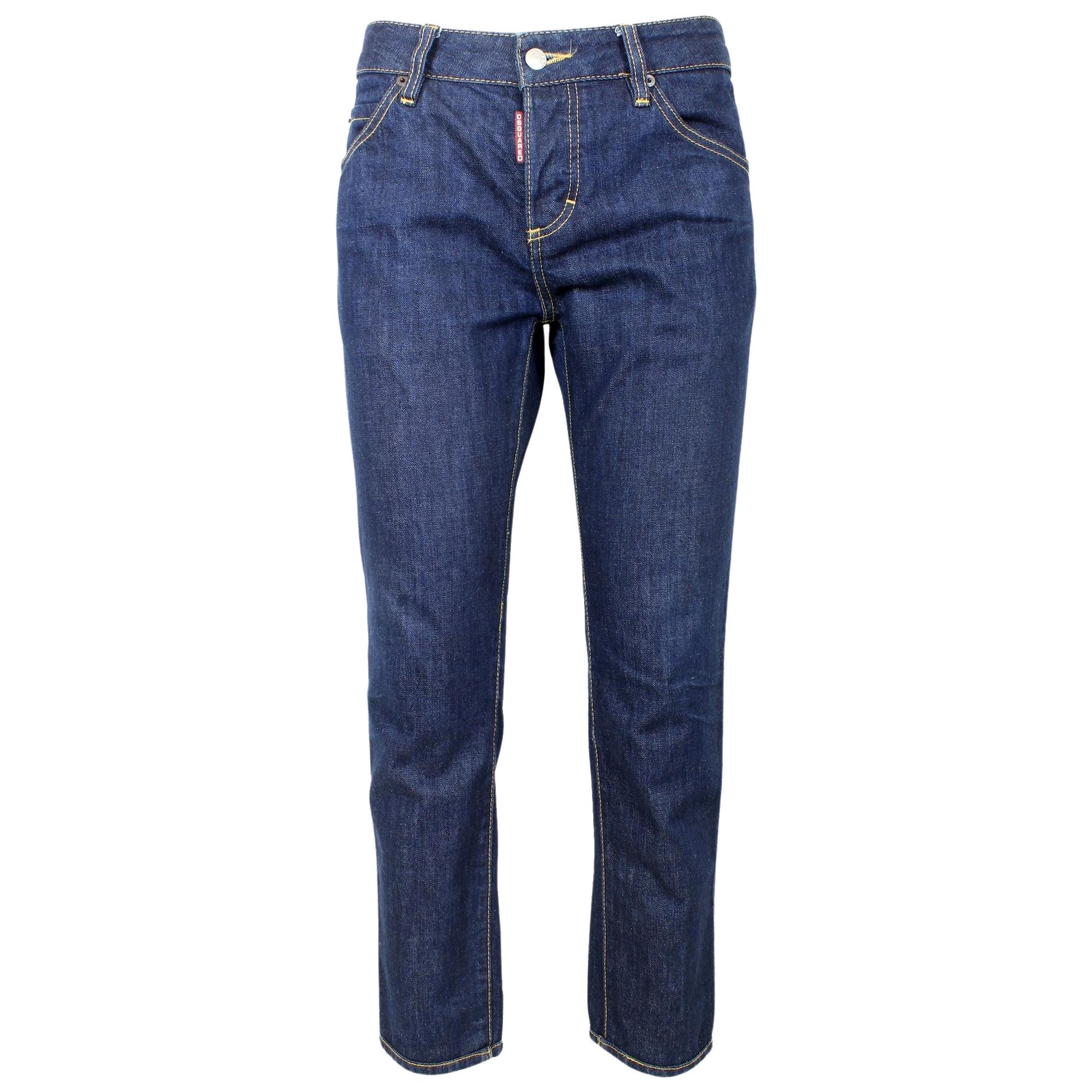 Dsquared Azul Algodón Pantalón Denim Clásico Jeans 2000s
