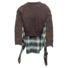 DSquared Brown & Multicolor Mohair-Blend Sweater