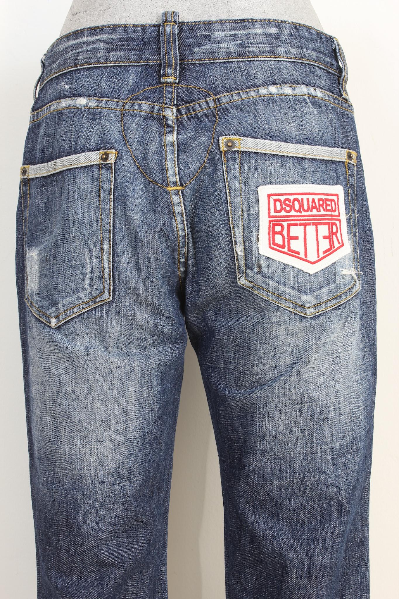 Dsquared Cup Series Blaue Straight Jeans 2000s im Angebot 1