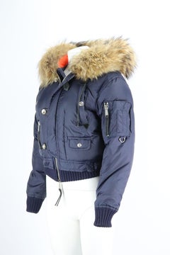 Dsquared Raccoon Fur Trimed Down Jacket IT 40 UK 8