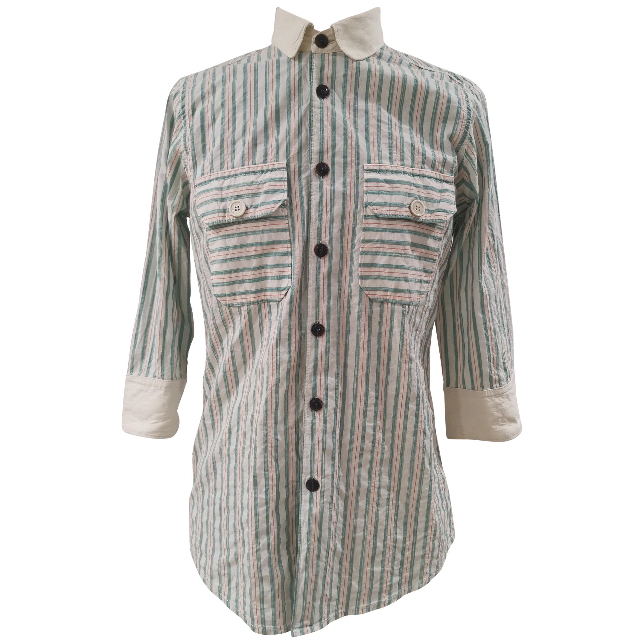 Quadratisches Vintage-Baumwollhemd