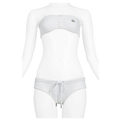 DSQUARED White Button Front Bikini
