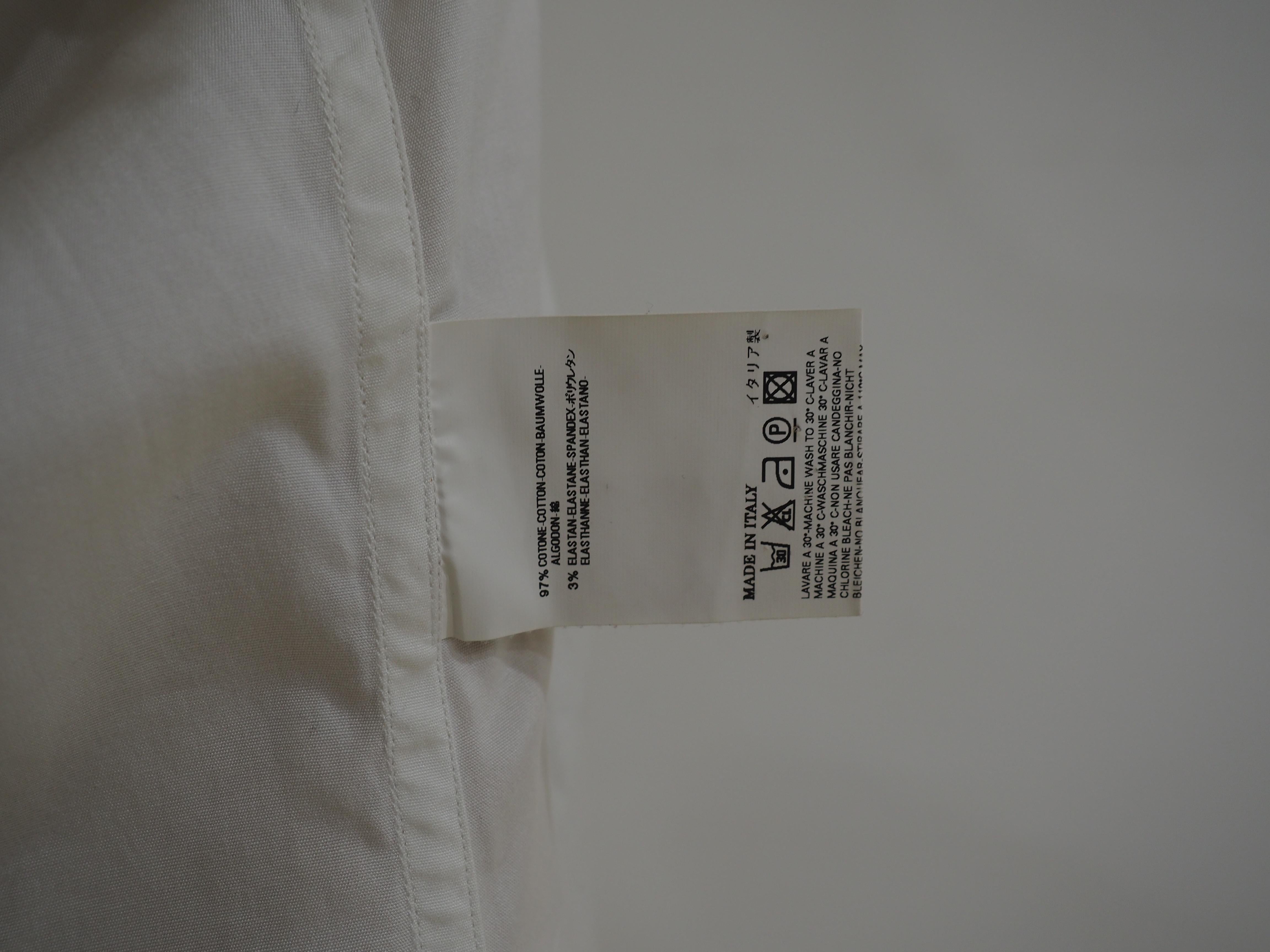 Dsquared white sleeveless cotton shirt For Sale 6