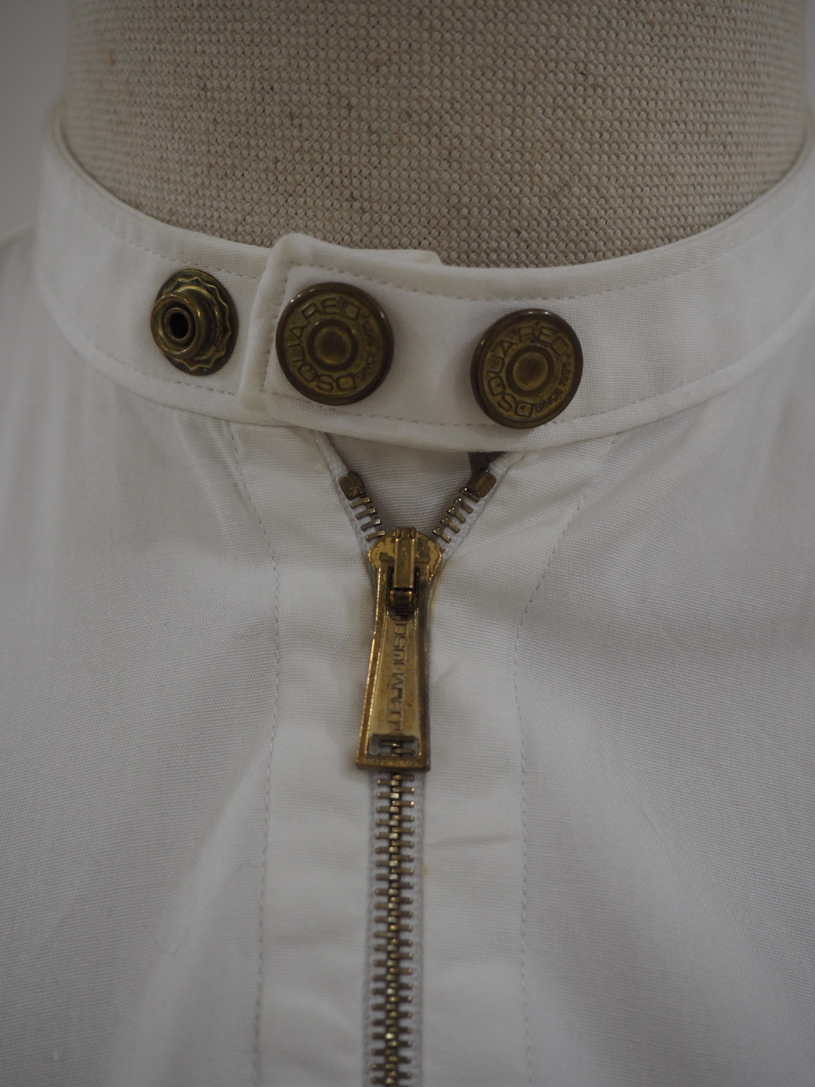 Dsquared white sleeveless cotton shirt For Sale 2