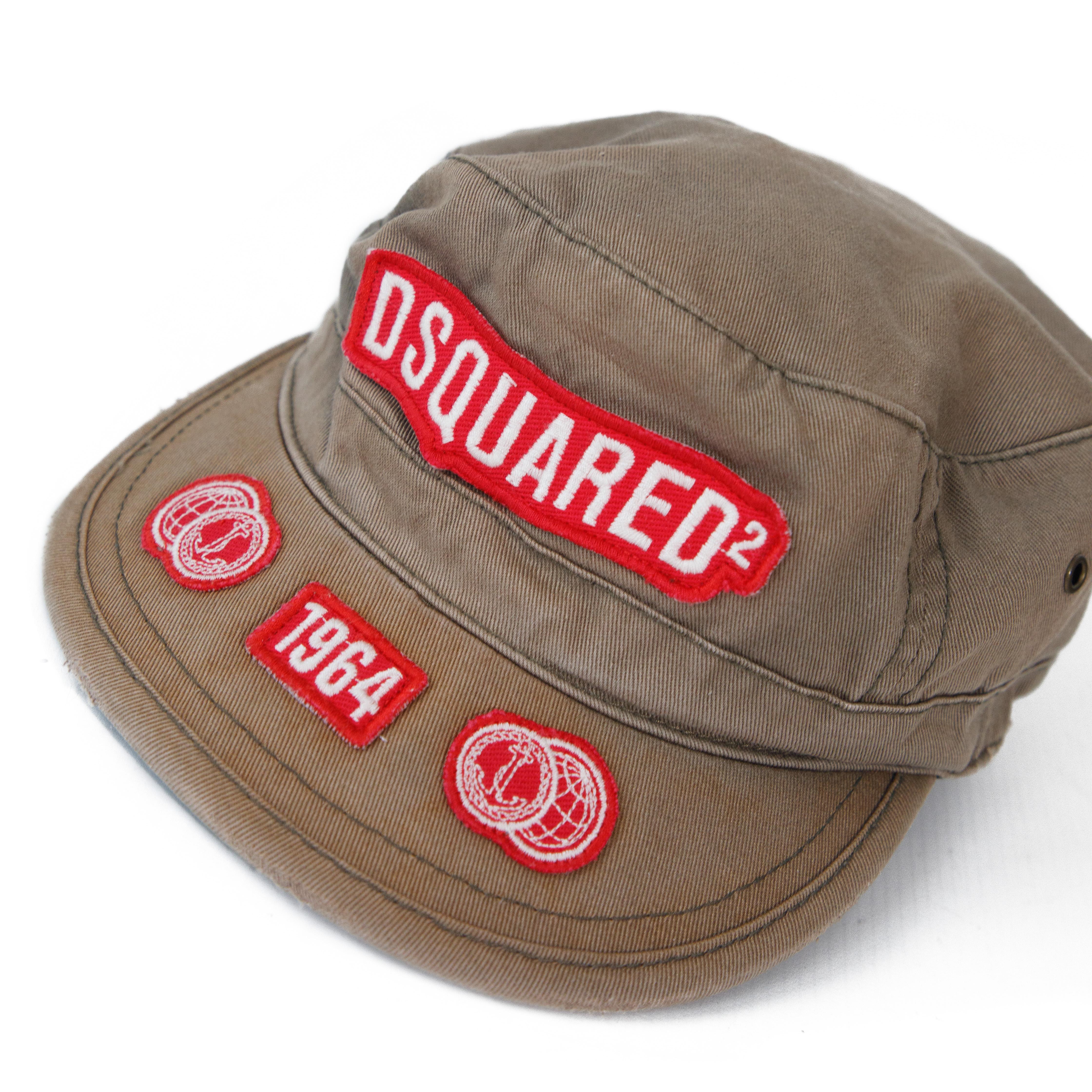 Dsquared2 2000s Military Khaki Logo Cap Marrón en venta