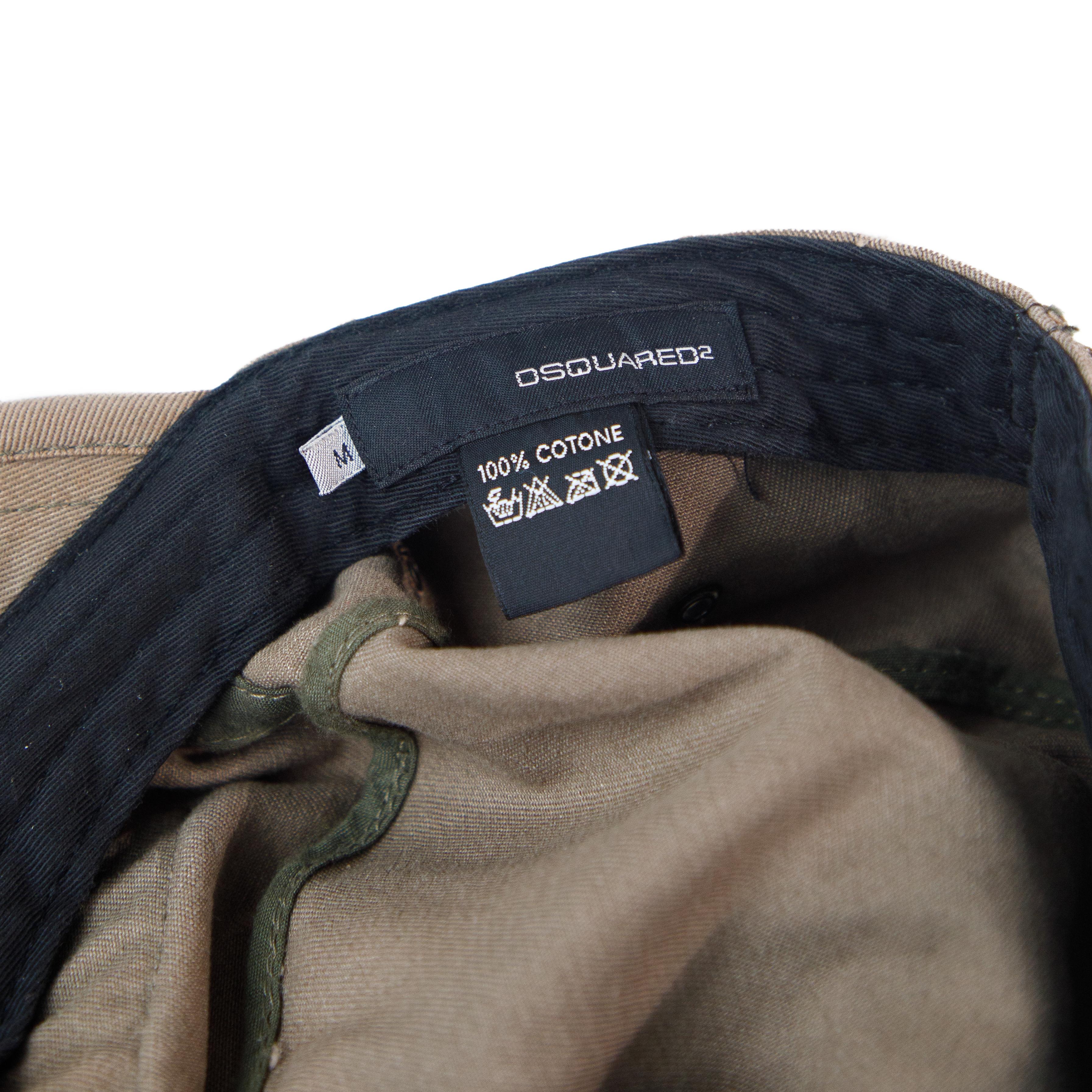 Dsquared2 2000s Military Khaki Logo Cap en venta 1
