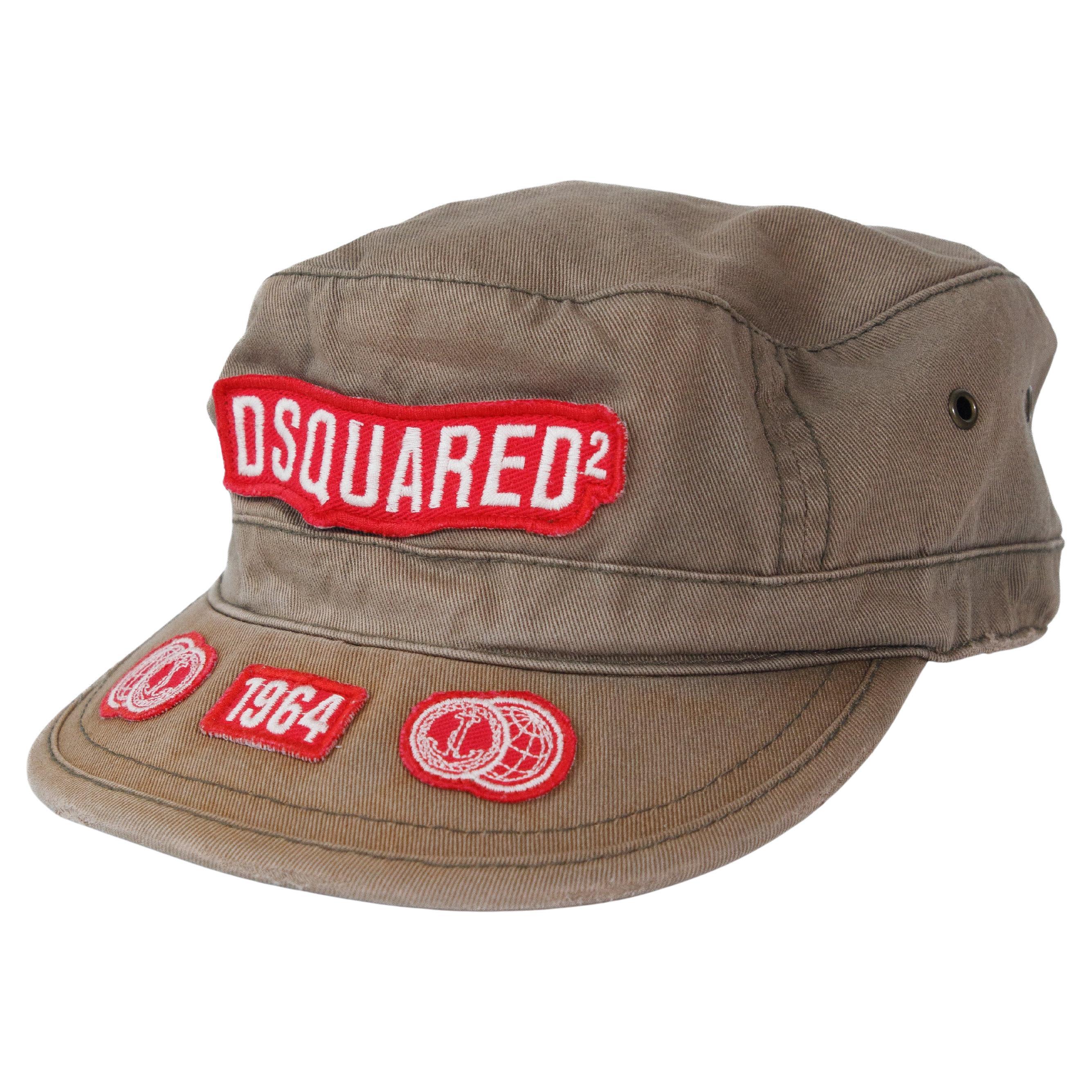 Dsquared2 2000s Military Khaki Logo Cap