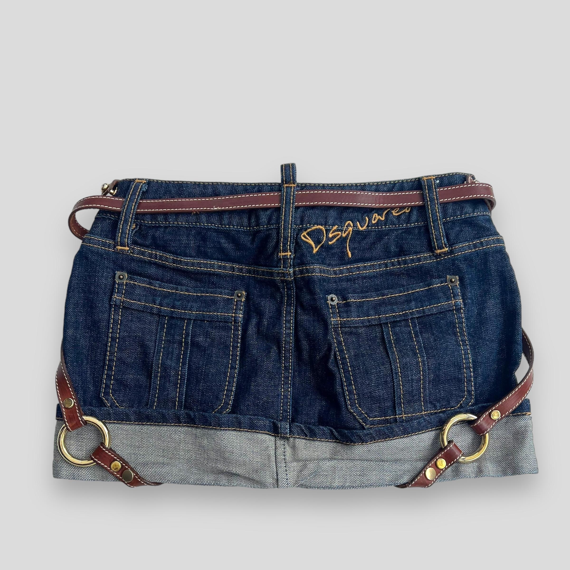 Dsquared2 2003 Denim-Rock mit Mikrogürtel Damen