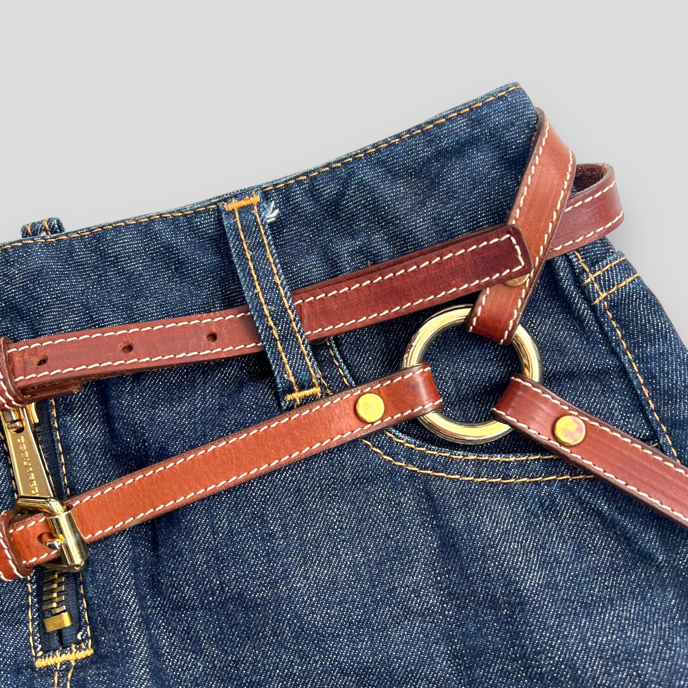 Dsquared2 2003 Denim-Rock mit Mikrogürtel 4