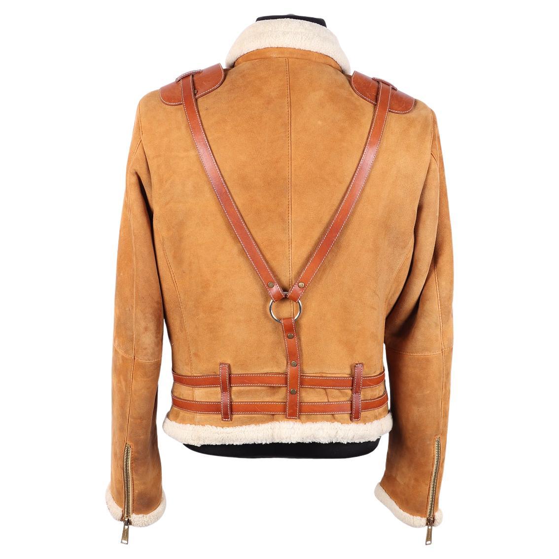 Cappotto in pelle di pecora Dsquared2 2003 FW in vendita