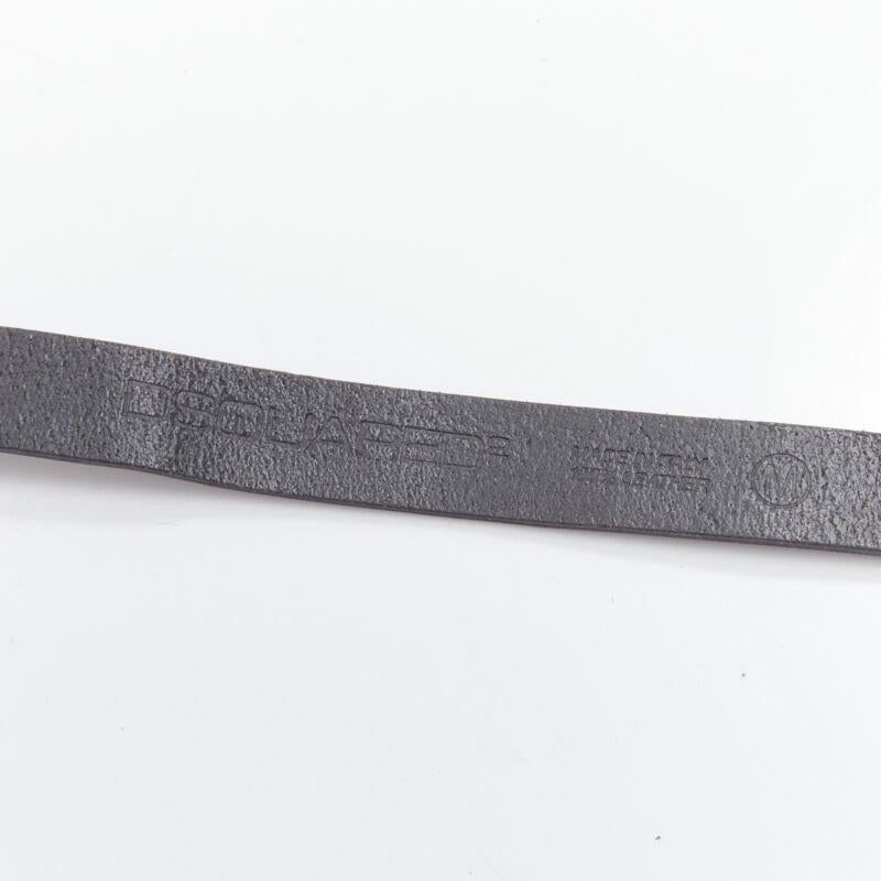 DSQUARED2 2005 gold pink crystal embellsihed crab black leather belt For Sale 2