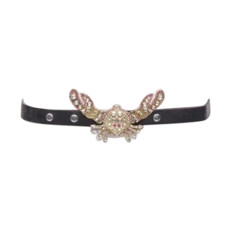 Dsquared2 2005 Crystal Crab Leather Belt Dsquared2 S/S 2005 crab pants ? Lowrise and flare fit with  main image 4
