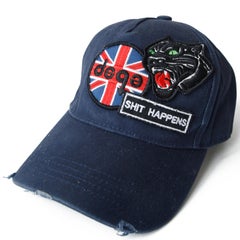Dsquared2 2010s 'Shxt Happens' Patch Navy Cap