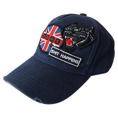 Dsquared2 2010s 'Shxt Happens' Patch Navy Cap