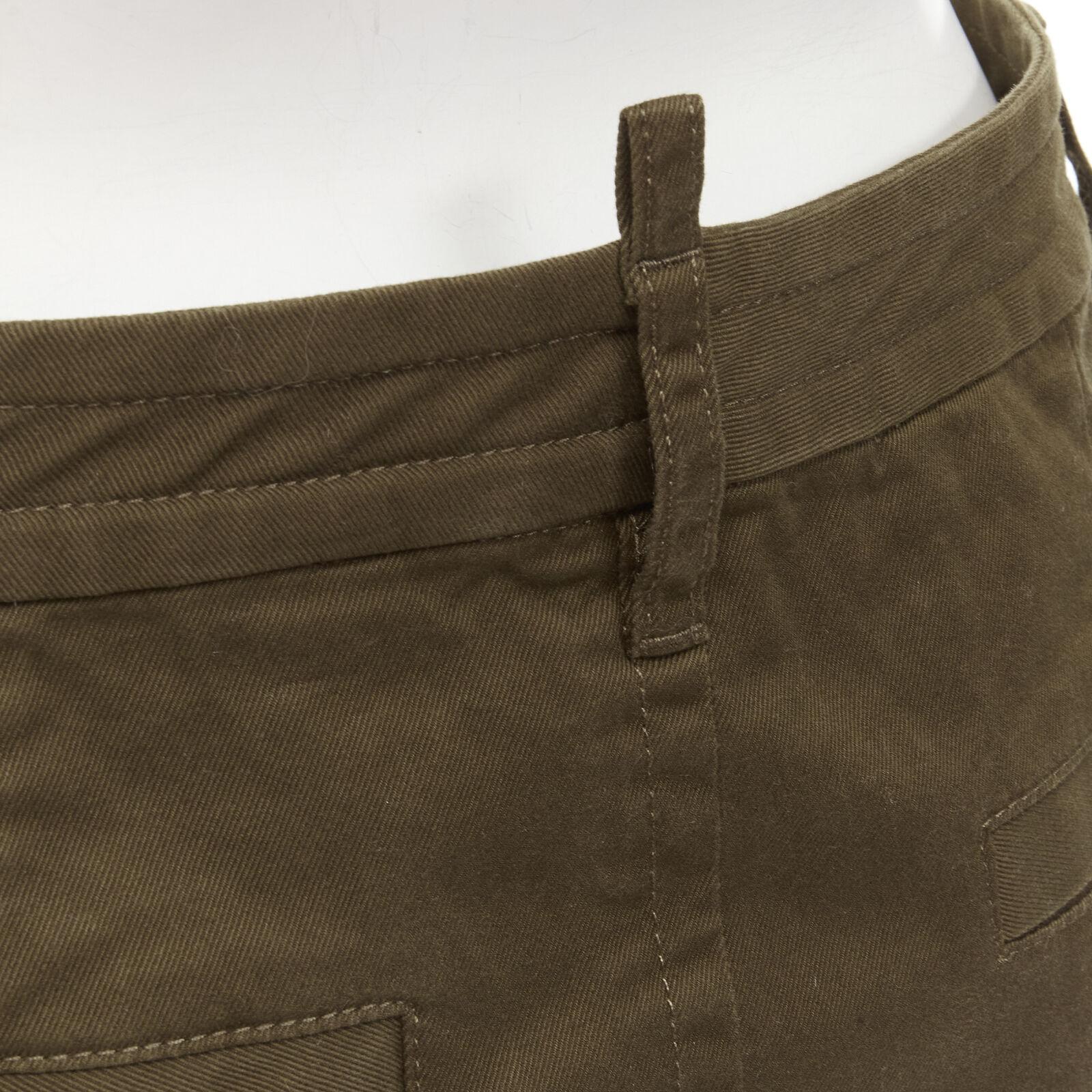 DSQUARED2 2020 dark green oversized cargo pocket mini skirt IT36 XXS For Sale 3