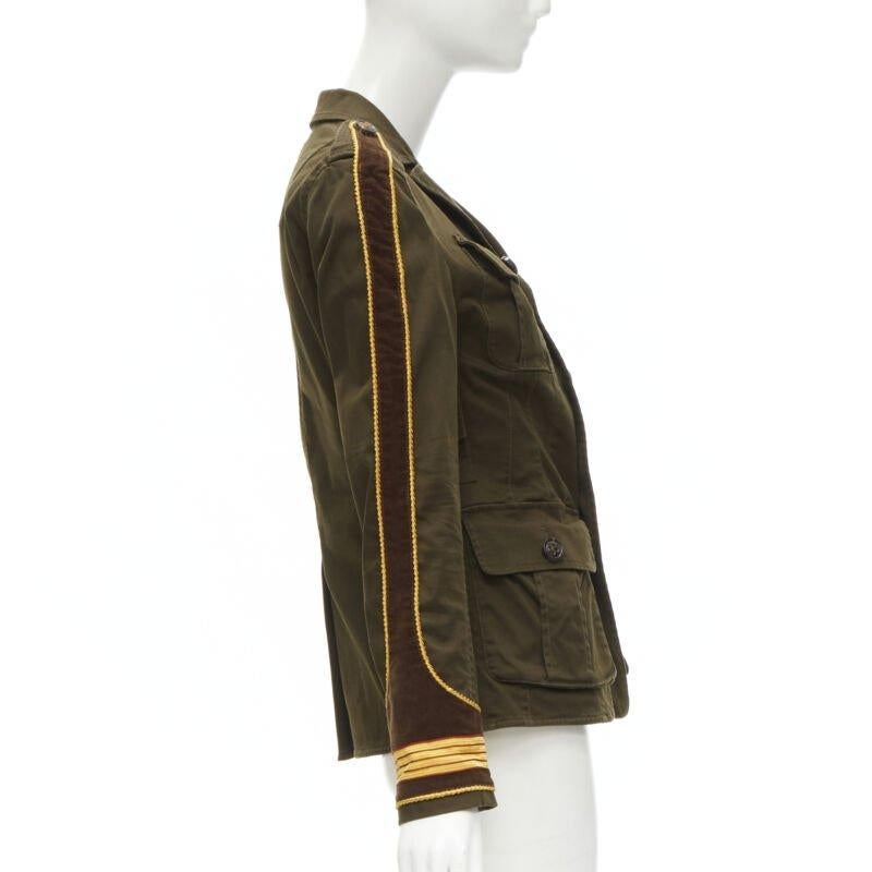 DSQUARED2 2021 velluto a coste militare in cotone verde  giacca utility IT36 XS In condizioni ottime in vendita a Hong Kong, NT