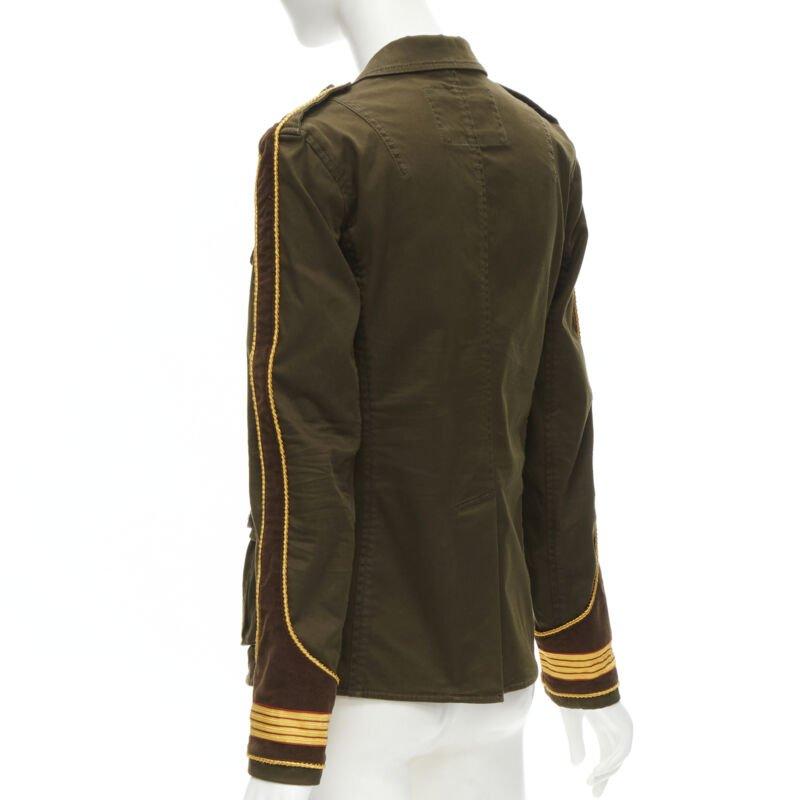 DSQUARED2 2021 velluto a coste militare in cotone verde  giacca utility IT36 XS in vendita 1