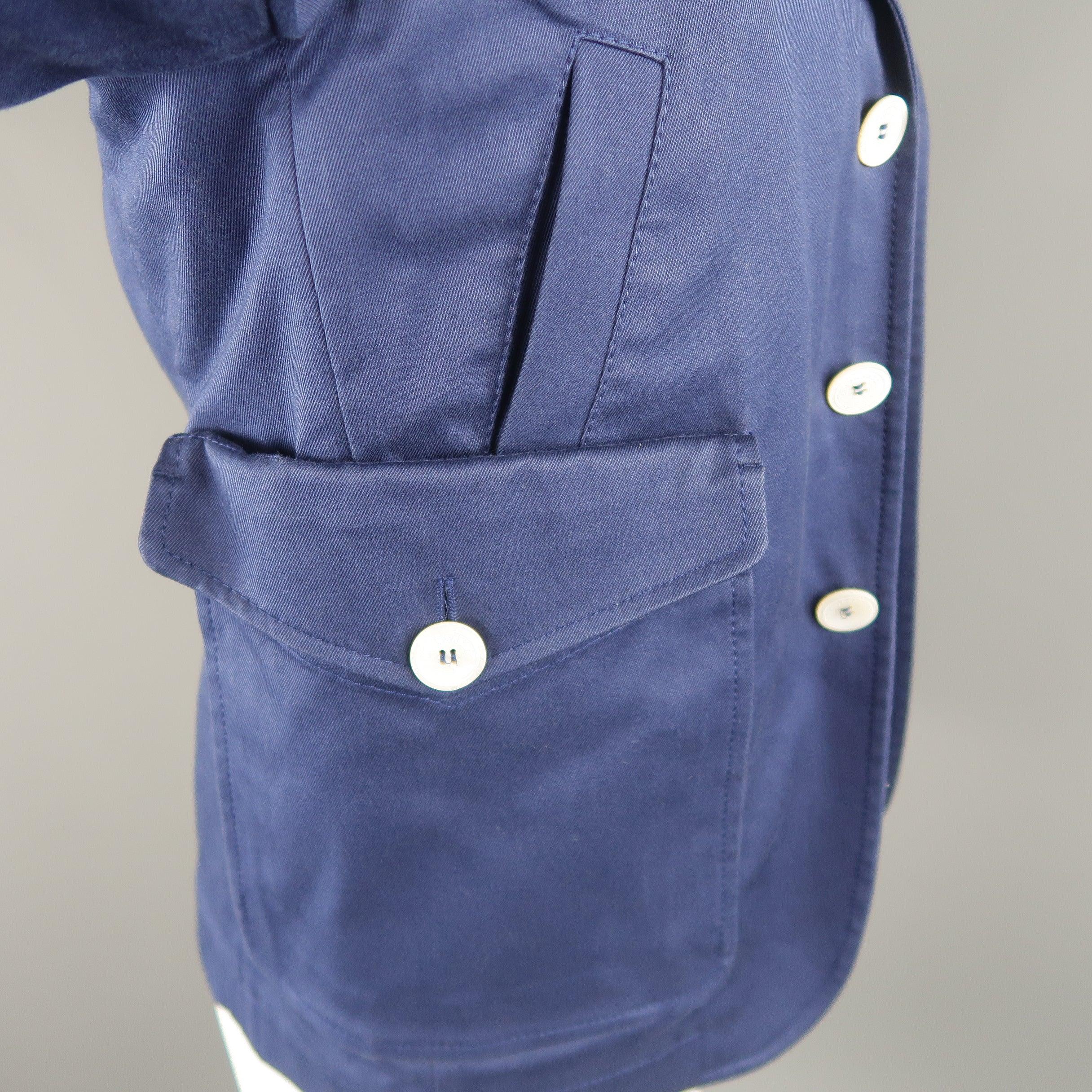 DSQUARED2 36 Navy Hooded Jacket Vest For Sale 1