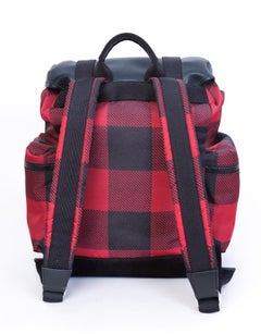 DSquared2 Black and Red Plaid Backpack