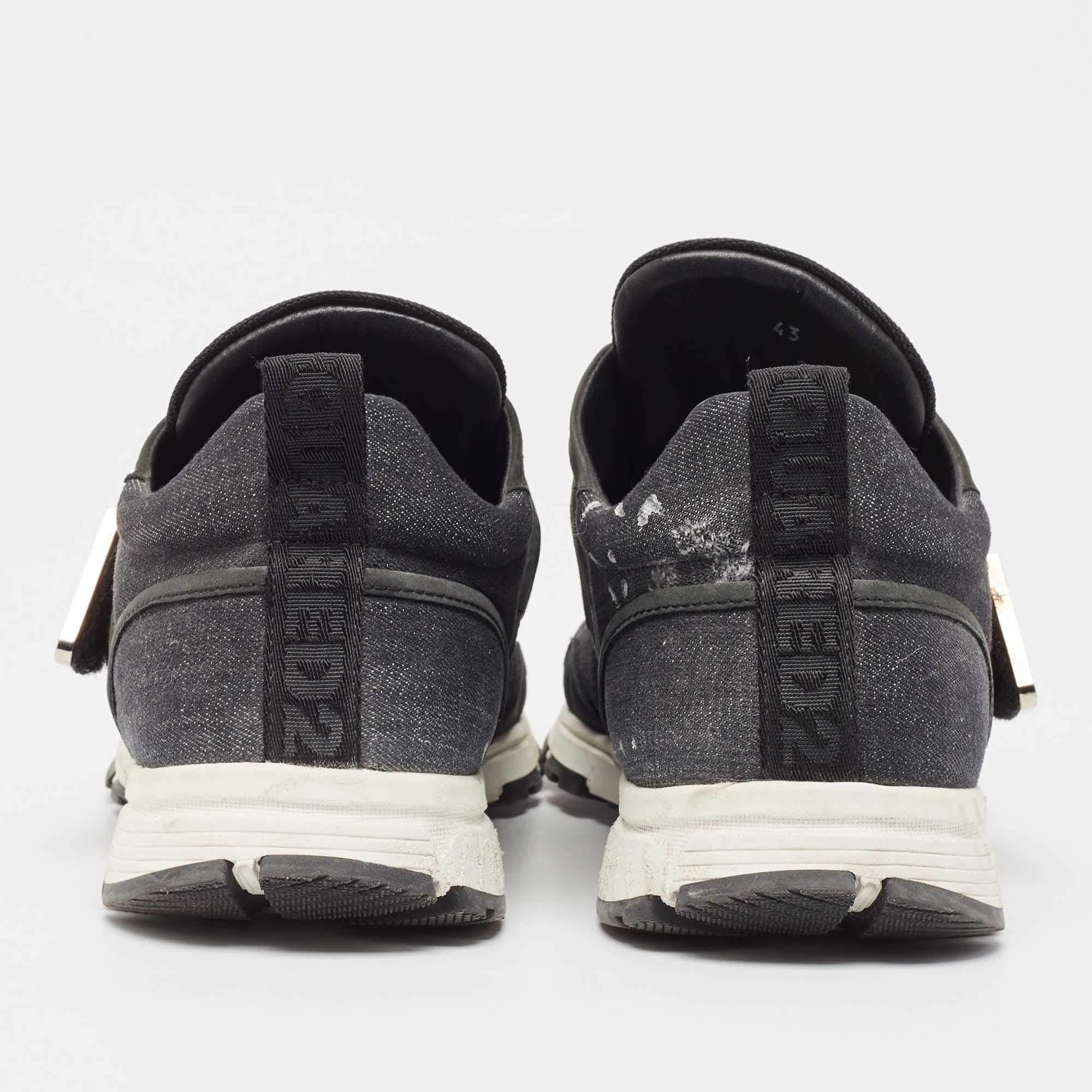 Baskets Dsquared2 en toile noire, taille 43 Pour hommes en vente