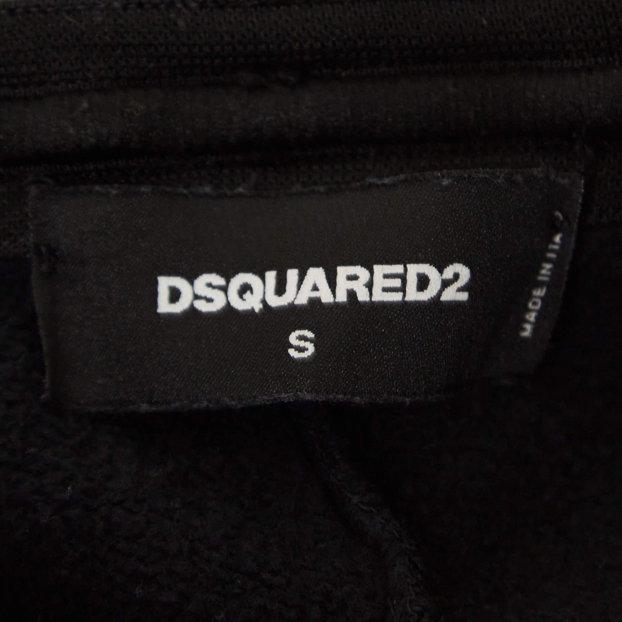 Dsquared2 Short à cordon de serrage en coton enduit noir S Pour hommes en vente