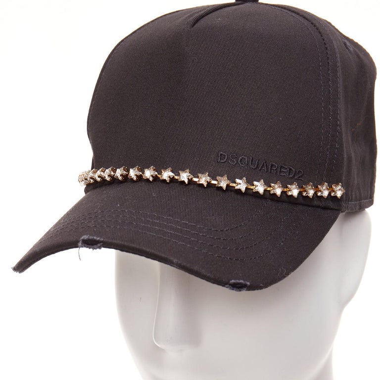 DSQUARED2 black cotton clear star crystals dean dan caten 