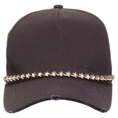 DSQUARED2 Schwarze Dean dan Umhängetasche aus Baumwolle mit klaren Sternenkristallen