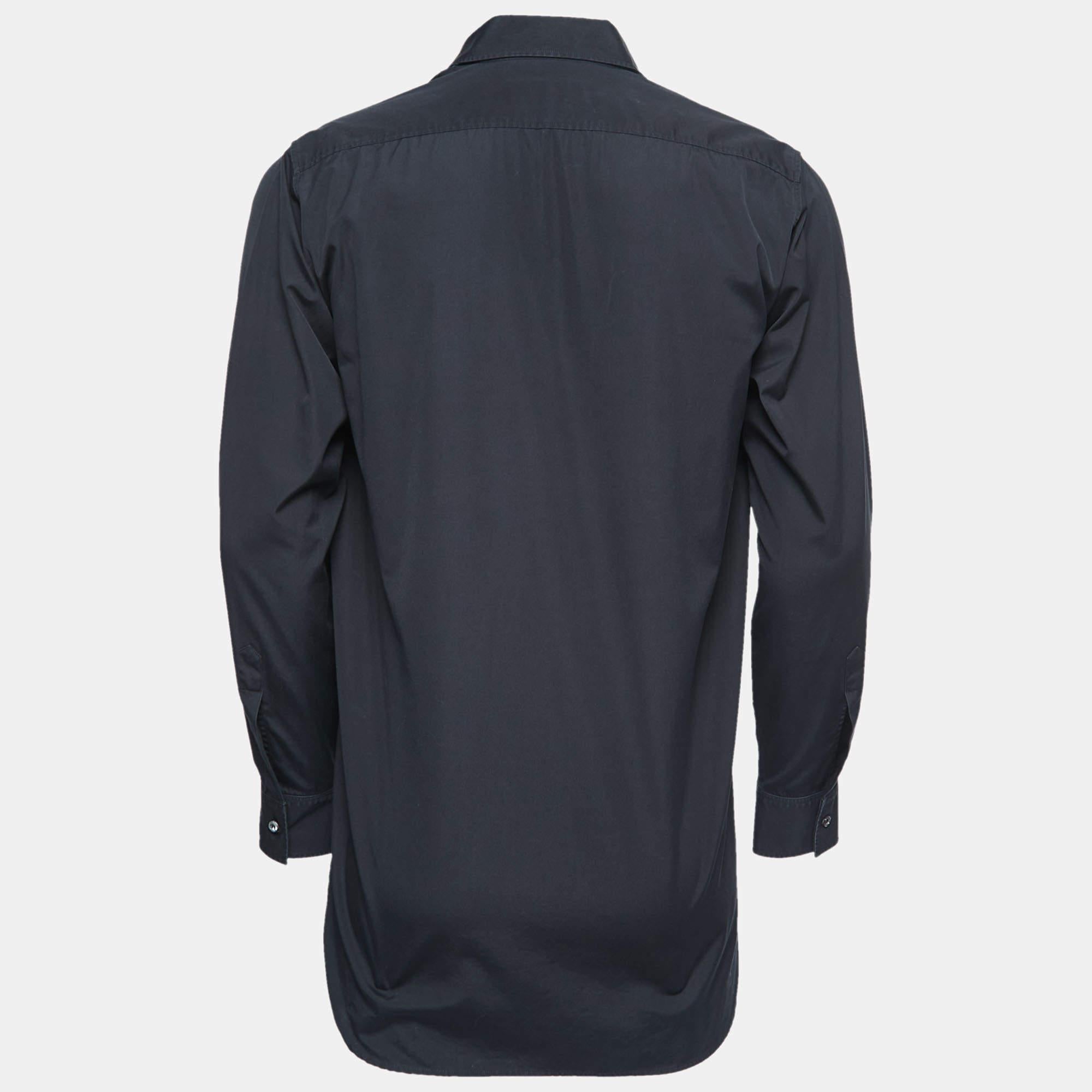 How fabulous does this designer shirt look It is made of fine materials and features a fitted silhouette. Pair it with pants and loafers for a cool ensemble.